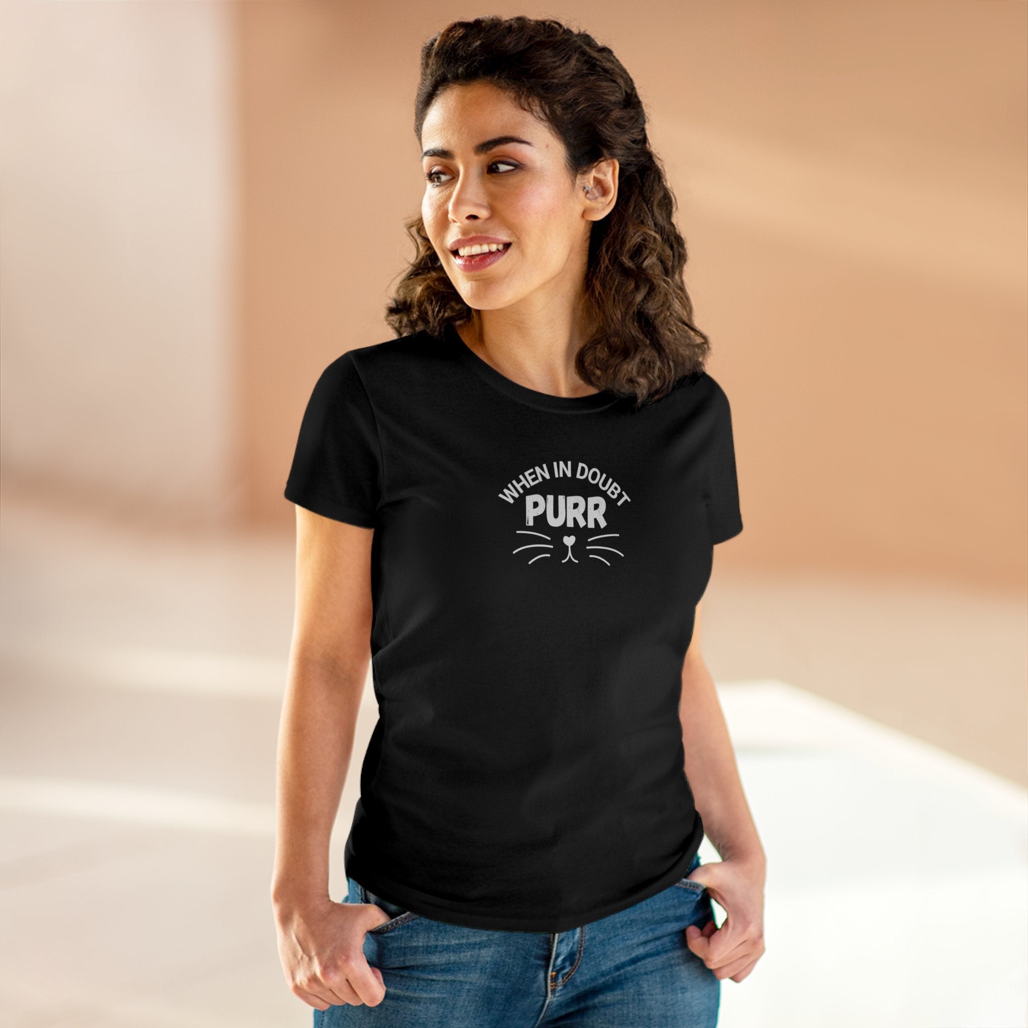Purr Women's Midweight Cotton Tee - T - Shirt - Epileptic Al’s Shop