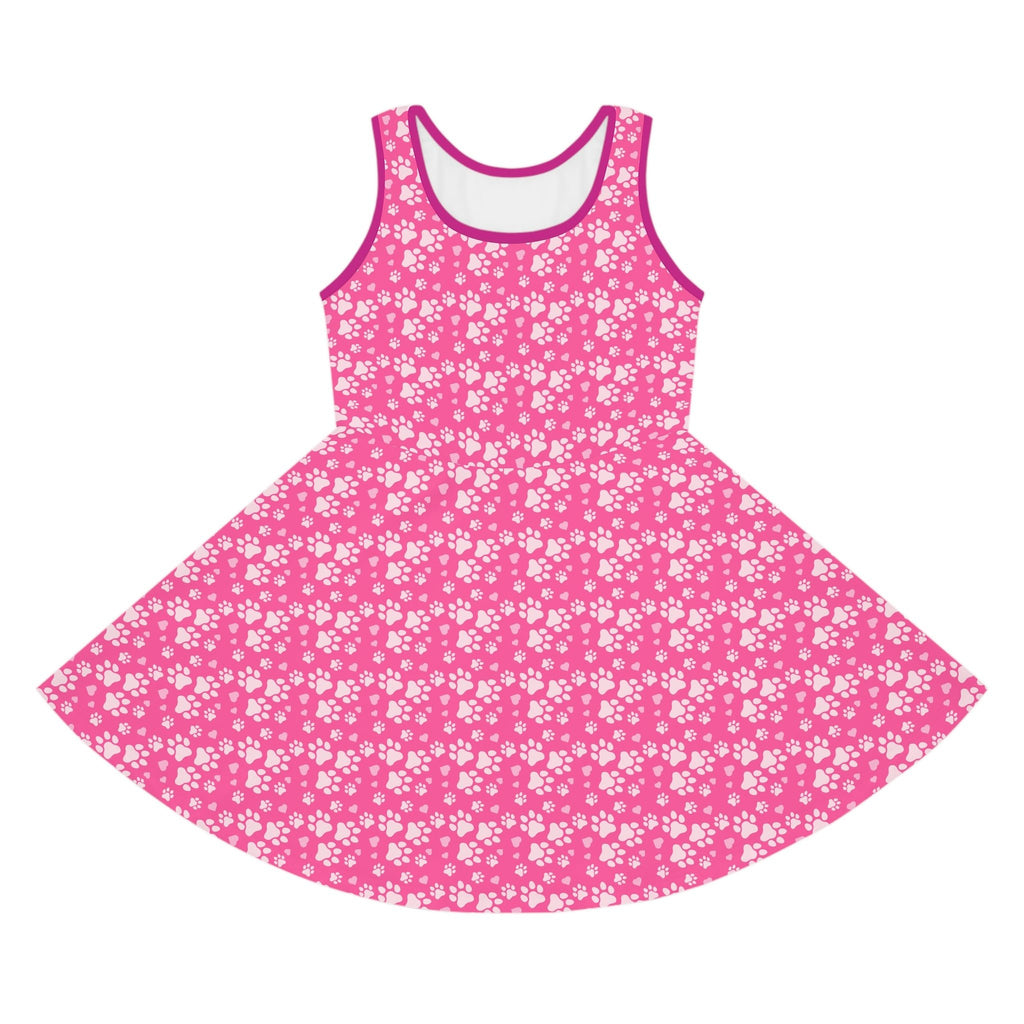 Purrrty in Pink Girls' Sleeveless Sundress - All Over Prints - Epileptic Al’s Shop