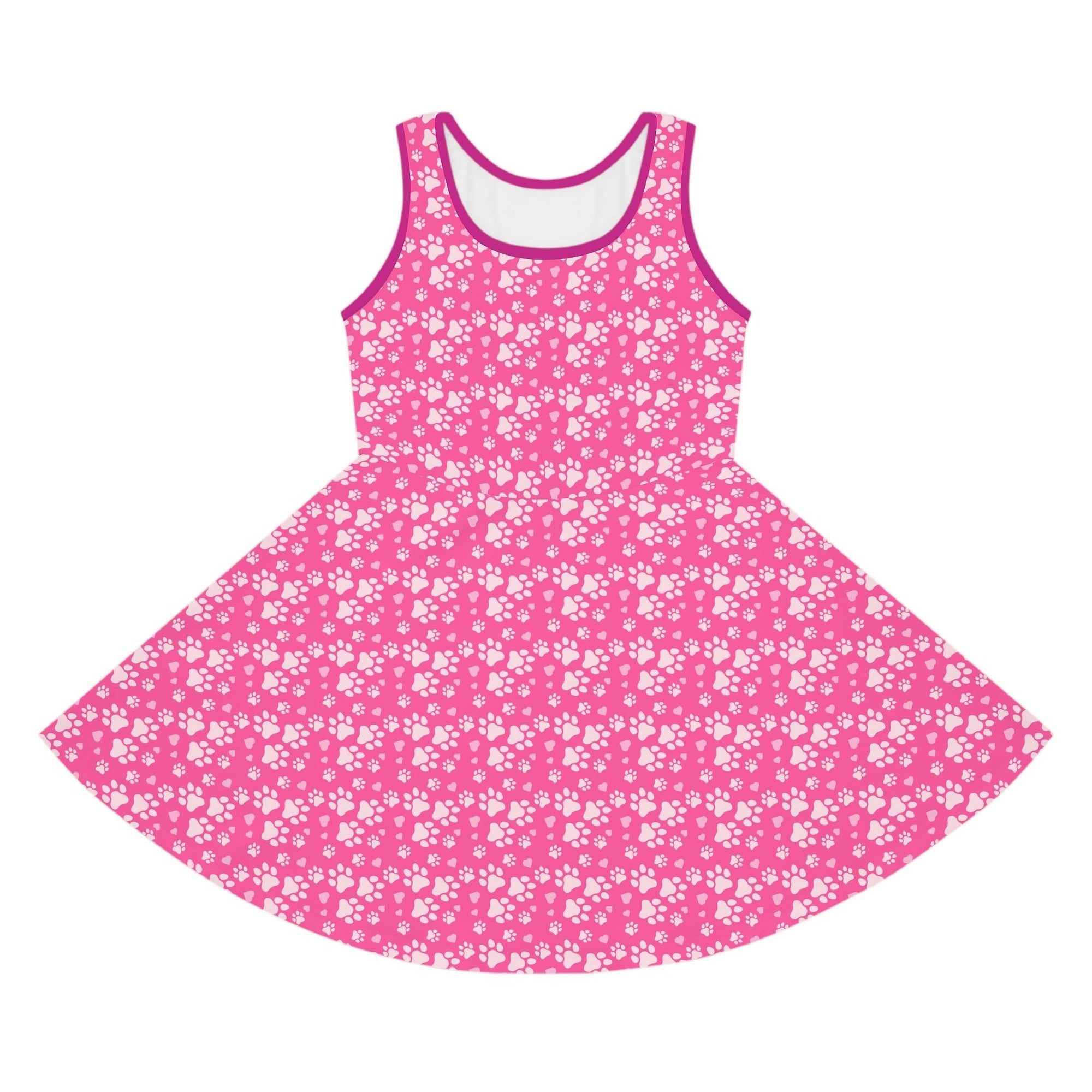 Purrrty in Pink Girls' Sleeveless Sundress - All Over Prints - Epileptic Al’s Shop