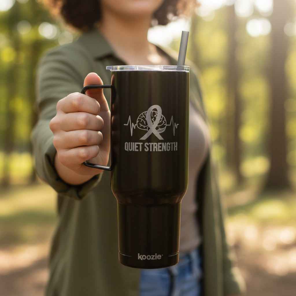 Quiet Strength 40oz Insulated Tumbler - Drinkware, Tumblers & Travel Mugs - EpiAl's Shop