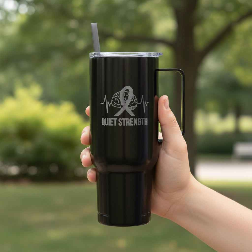 Quiet Strength 40oz Insulated Tumbler - Drinkware, Tumblers & Travel Mugs - EpiAl's Shop