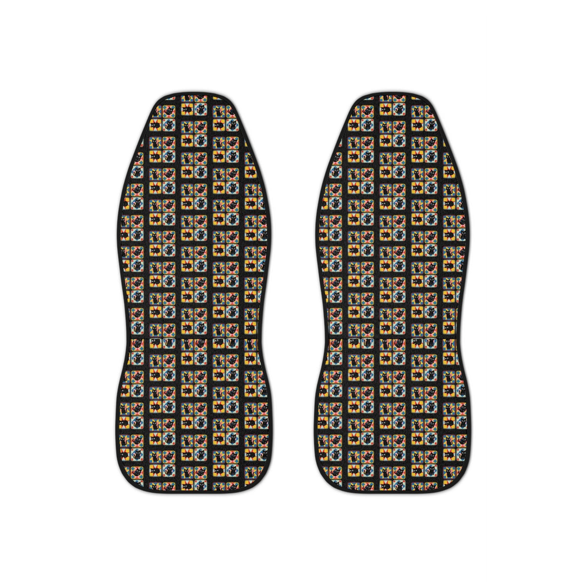 Quilted-Looking Cats Car Seat Covers, Set of 2 - Vehicle Seat Covers - EpiAl's Shop
