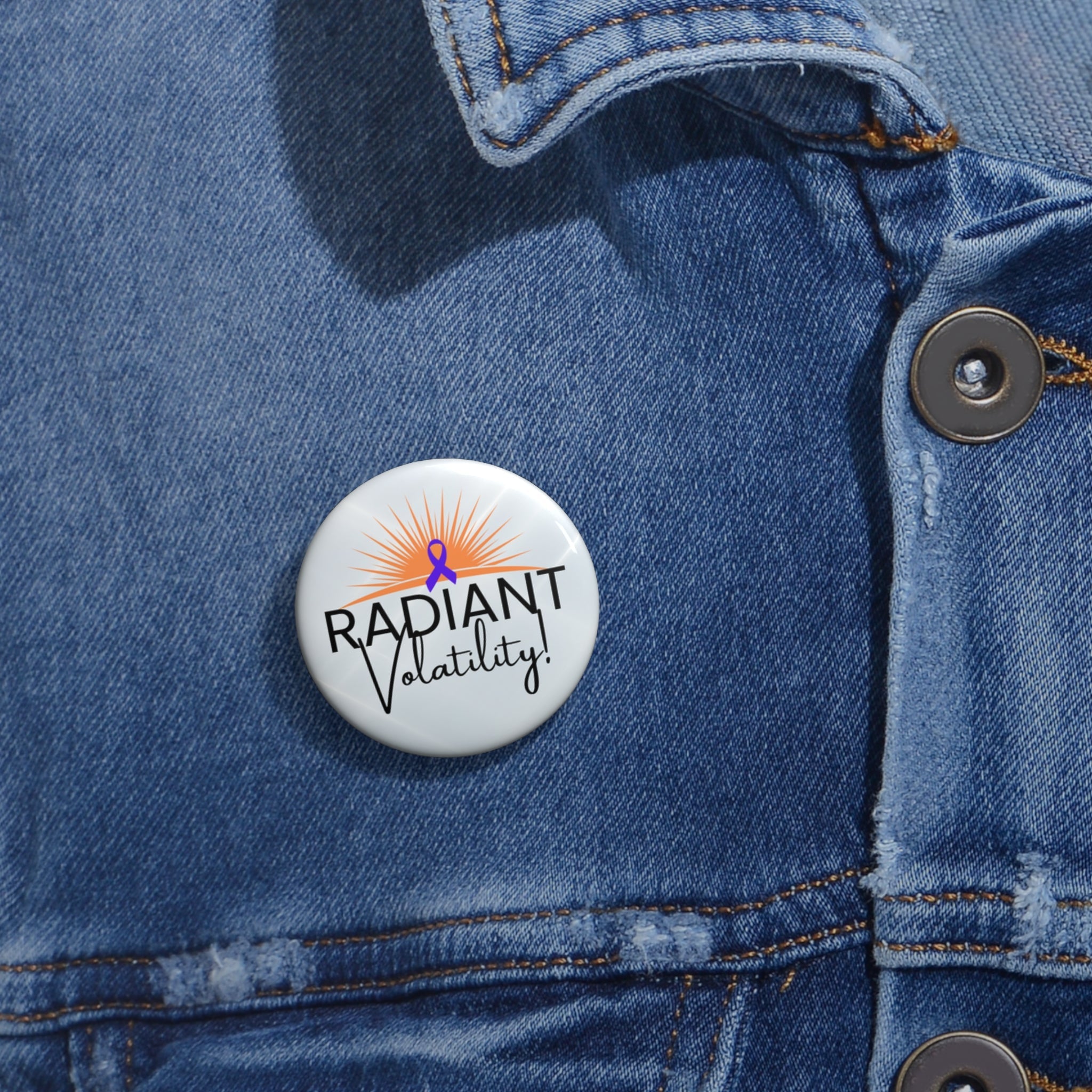 Radiant Volatility Pinback Button - Buttons, Pinback - EpiAl's Shop