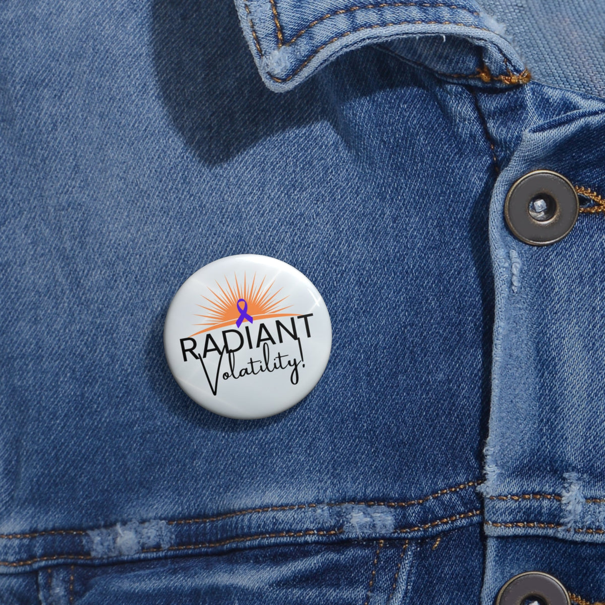 Radiant Volatility Pinback Button - Buttons, Pinback - EpiAl's Shop