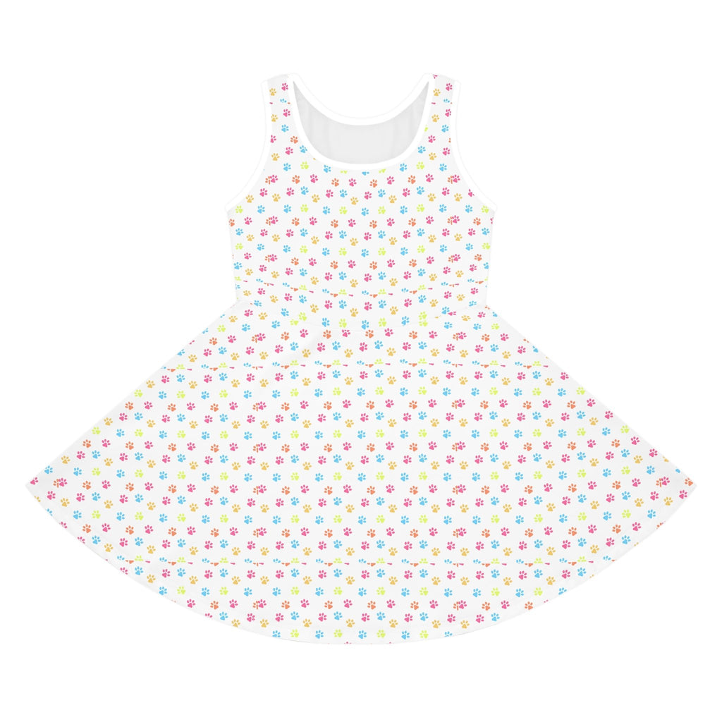 Rainbow Paws Girls' Sleeveless Sundress - All Over Prints - Epileptic Al’s Shop