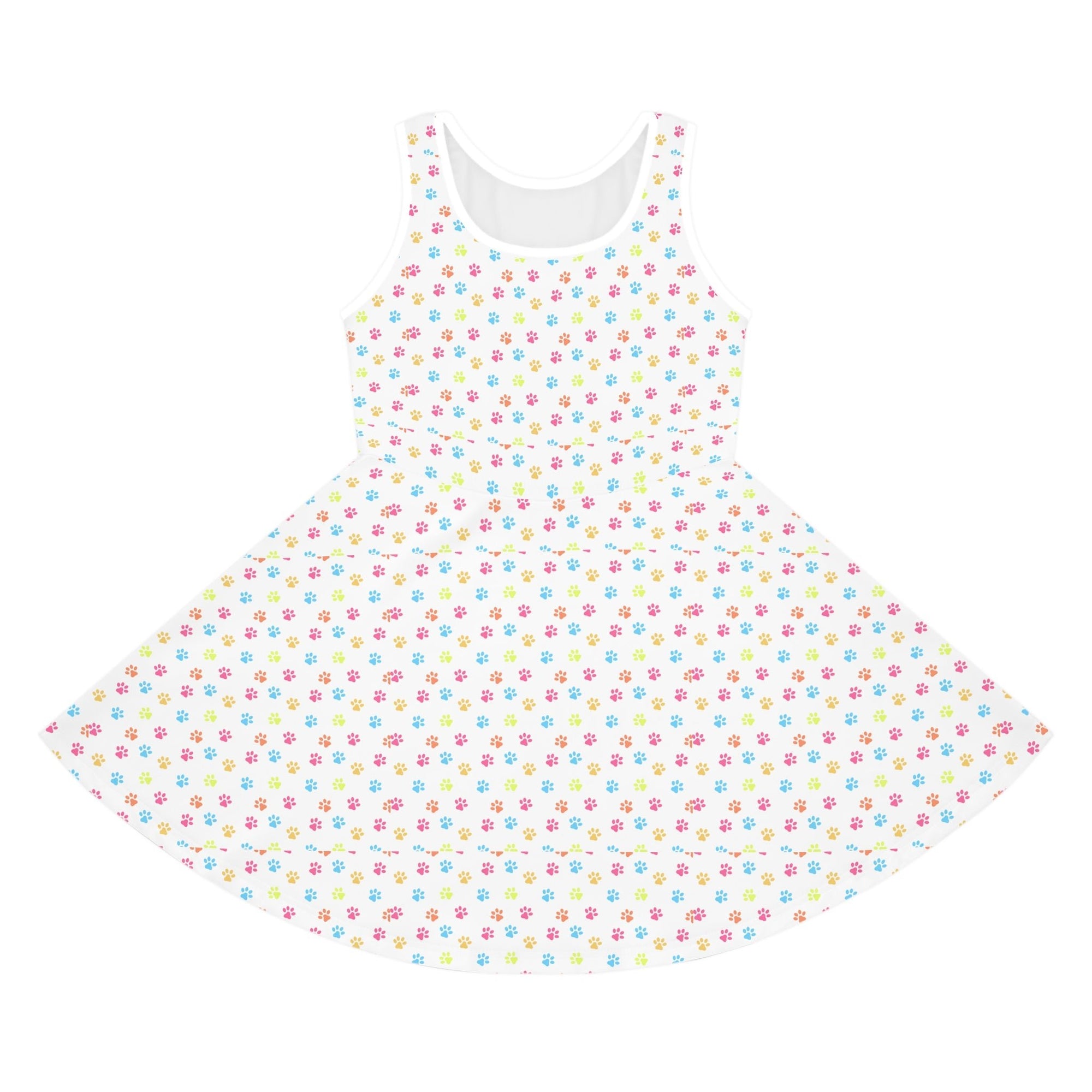 Rainbow Paws Girls' Sleeveless Sundress - All Over Prints - Epileptic Al’s Shop