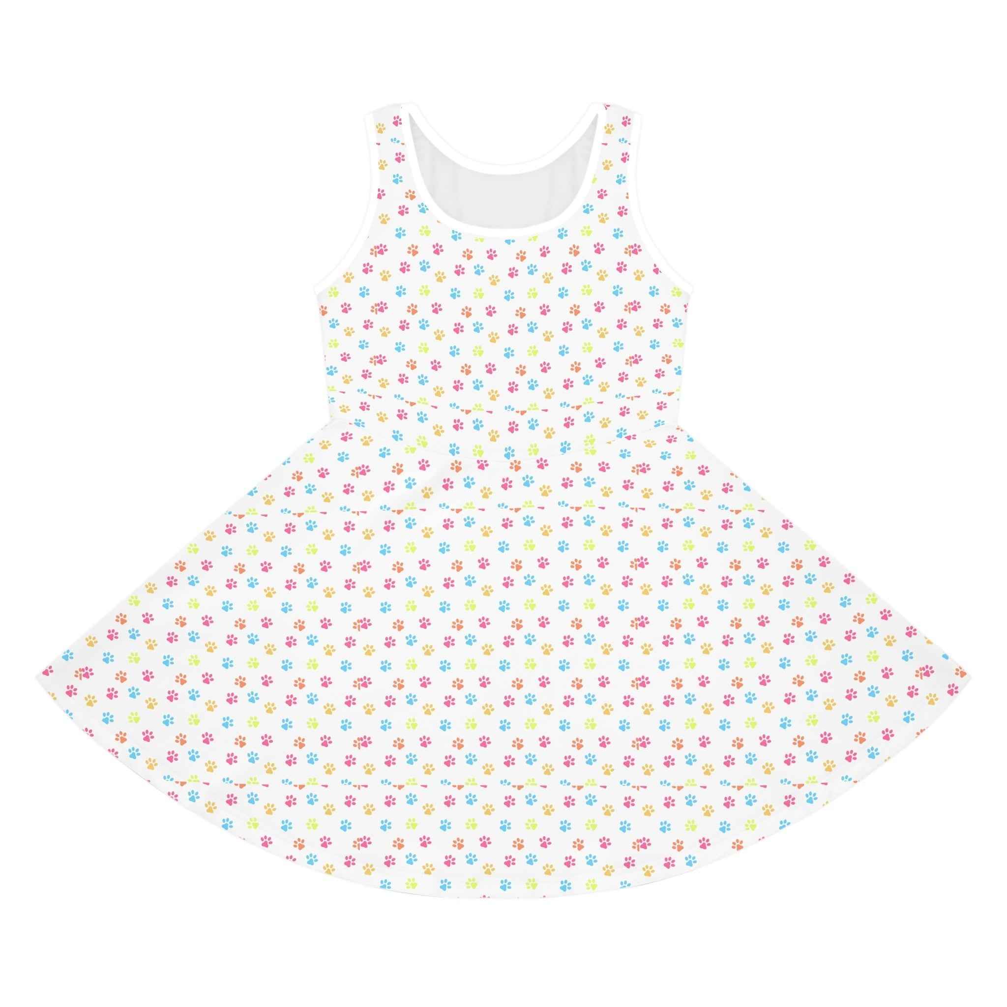 Rainbow Paws Girls' Sleeveless Sundress - EpiAl's Shop