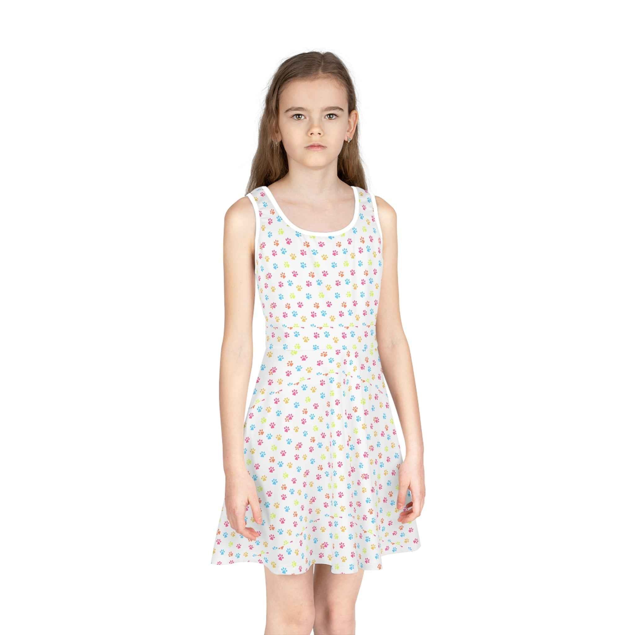 Rainbow Paws Girls' Sleeveless Sundress - EpiAl's Shop