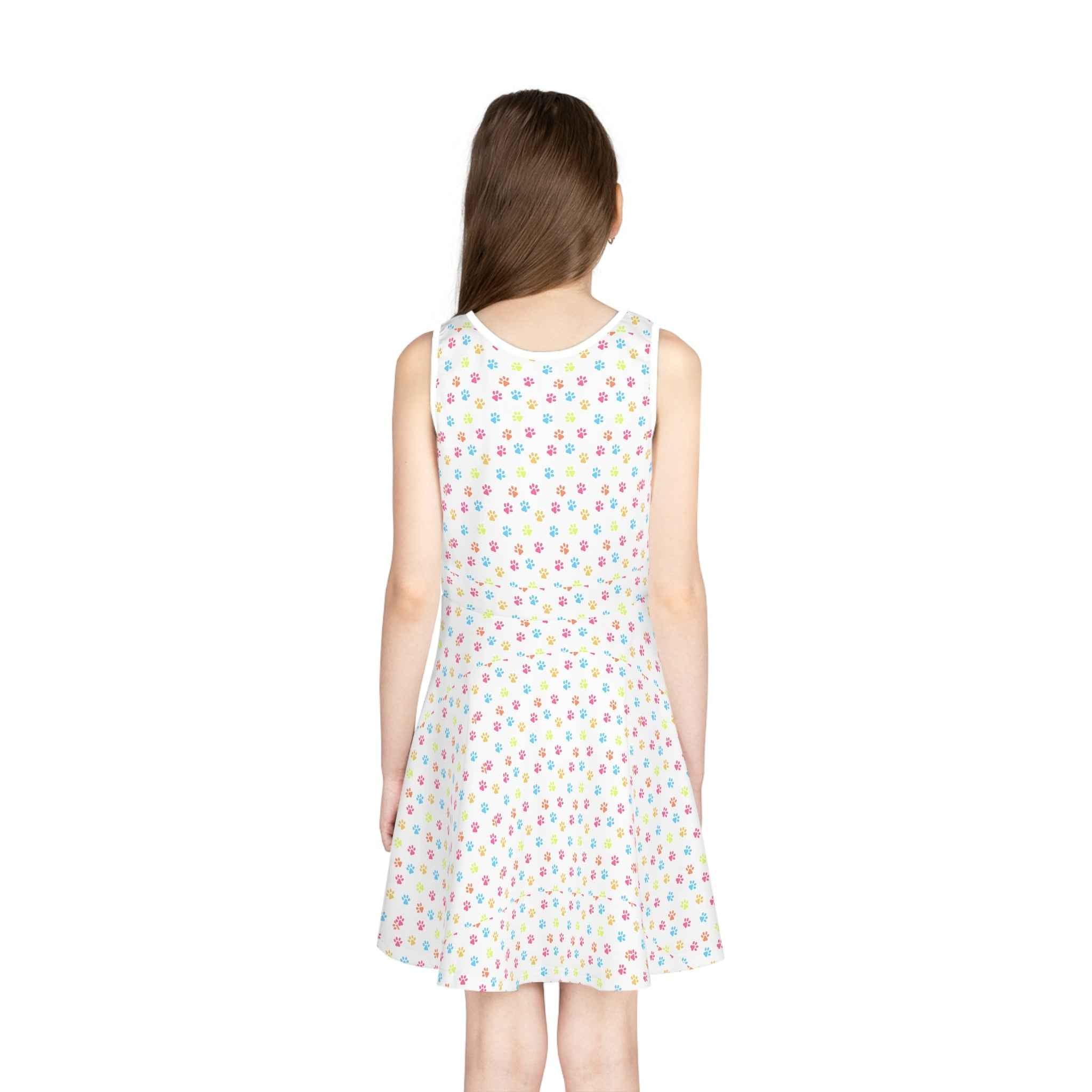 Rainbow Paws Girls' Sleeveless Sundress - EpiAl's Shop