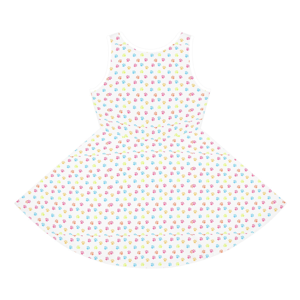 Rainbow Paws Girls' Sleeveless Sundress - All Over Prints - Epileptic Al’s Shop