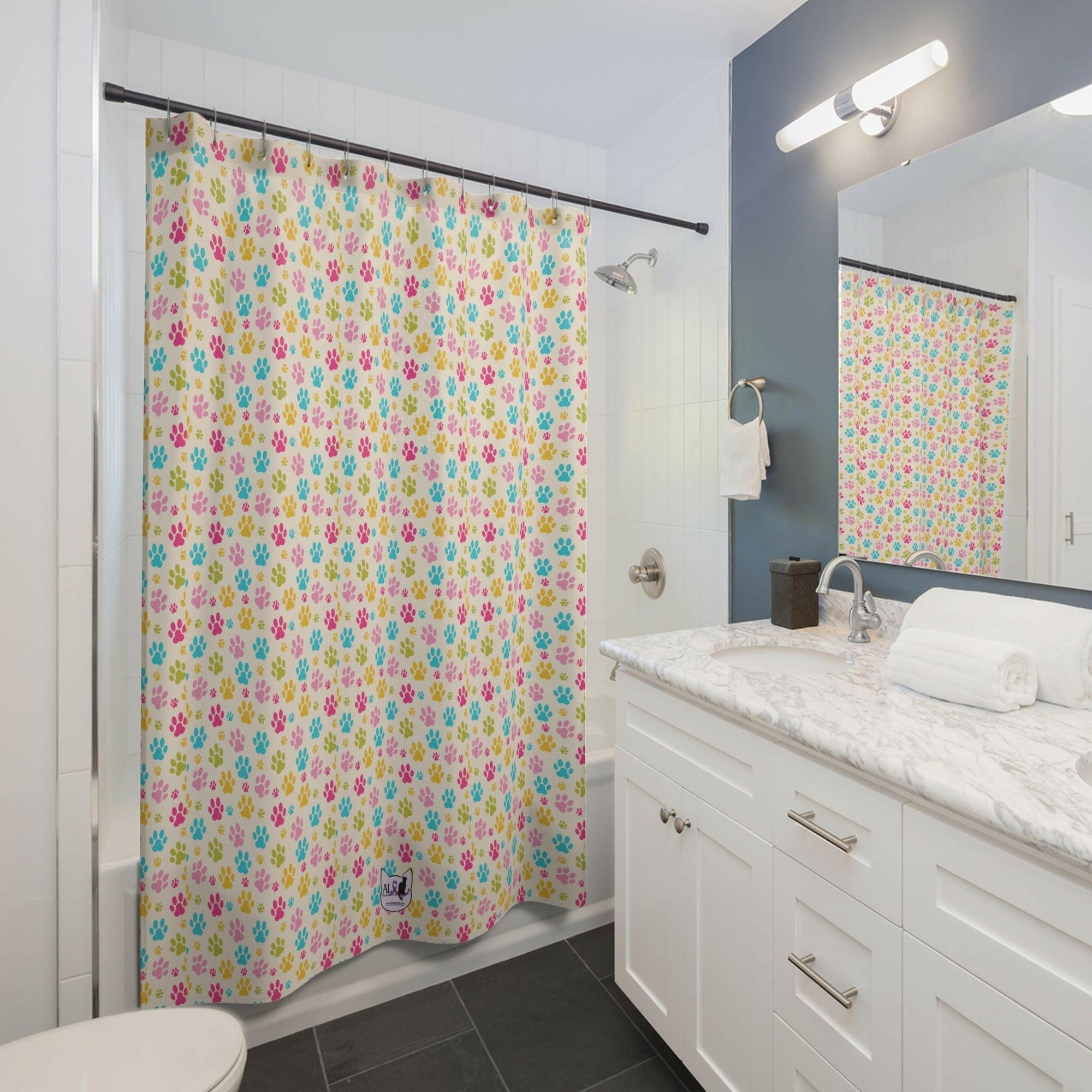 Rainbow Paws Shower Curtains - Home Decor - Epileptic Al’s Shop