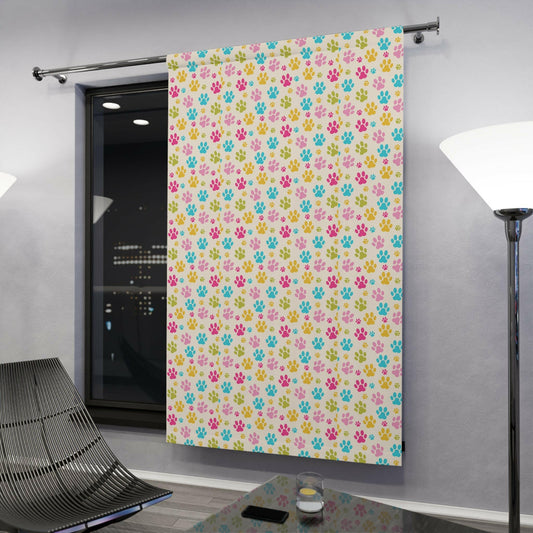 Rainbow Paws Window Curtains (1 Piece) - Home Decor - Epileptic Al’s Shop