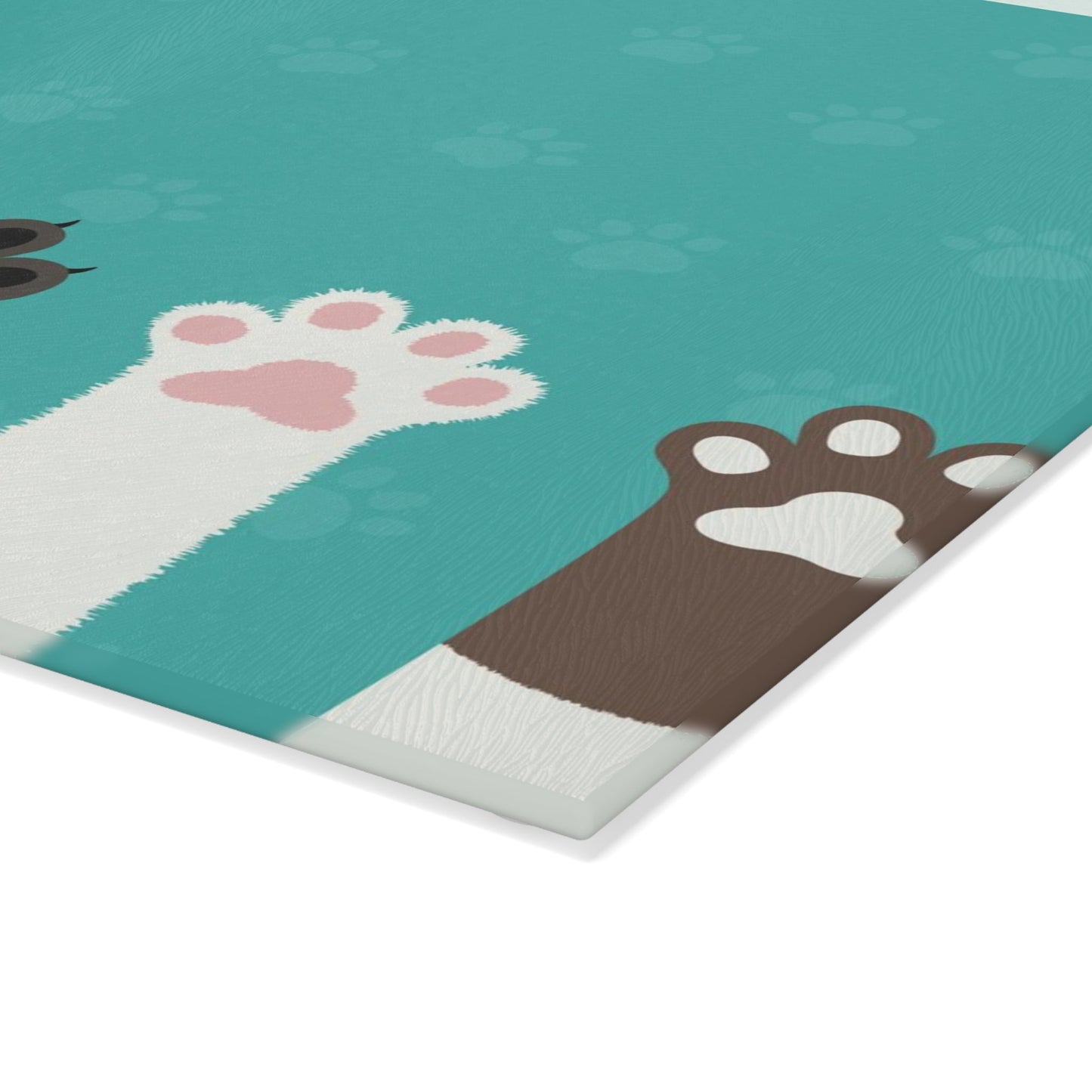 Raise Your Paws Glass Cutting Board - Home Decor - Epileptic Al’s Shop