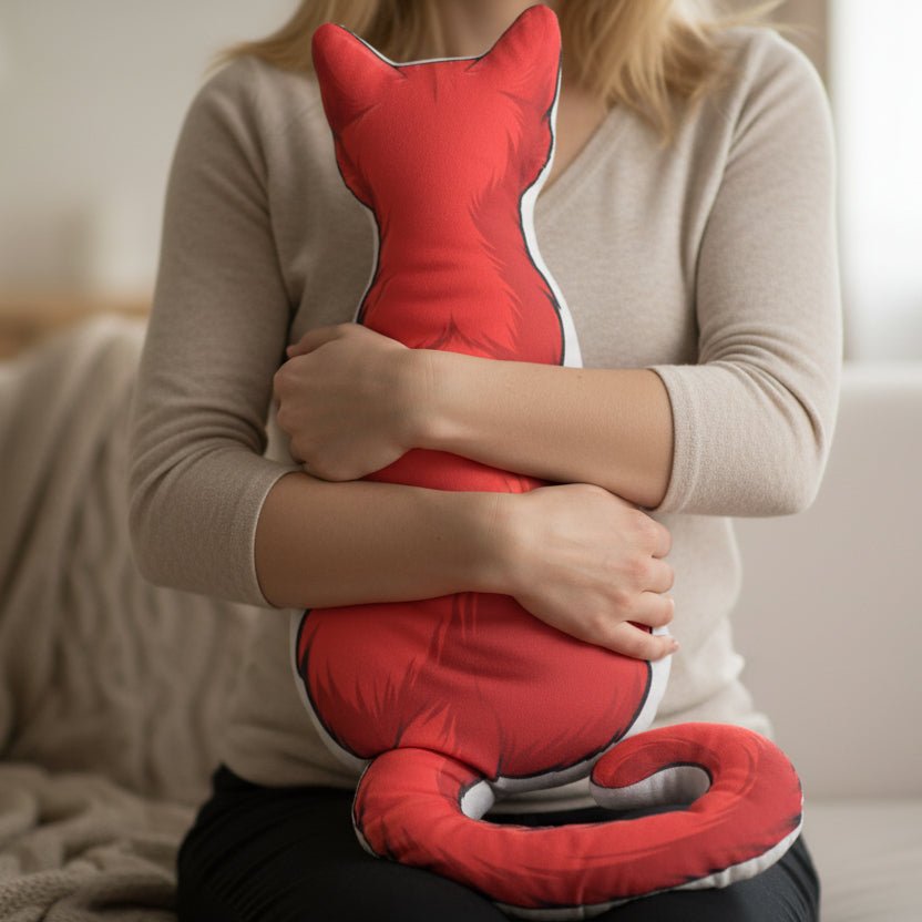 Red Cat Silhouette Pillow — No Face. All Attitude. - Decor, Pillows, Shaped - EpiAl's Shop