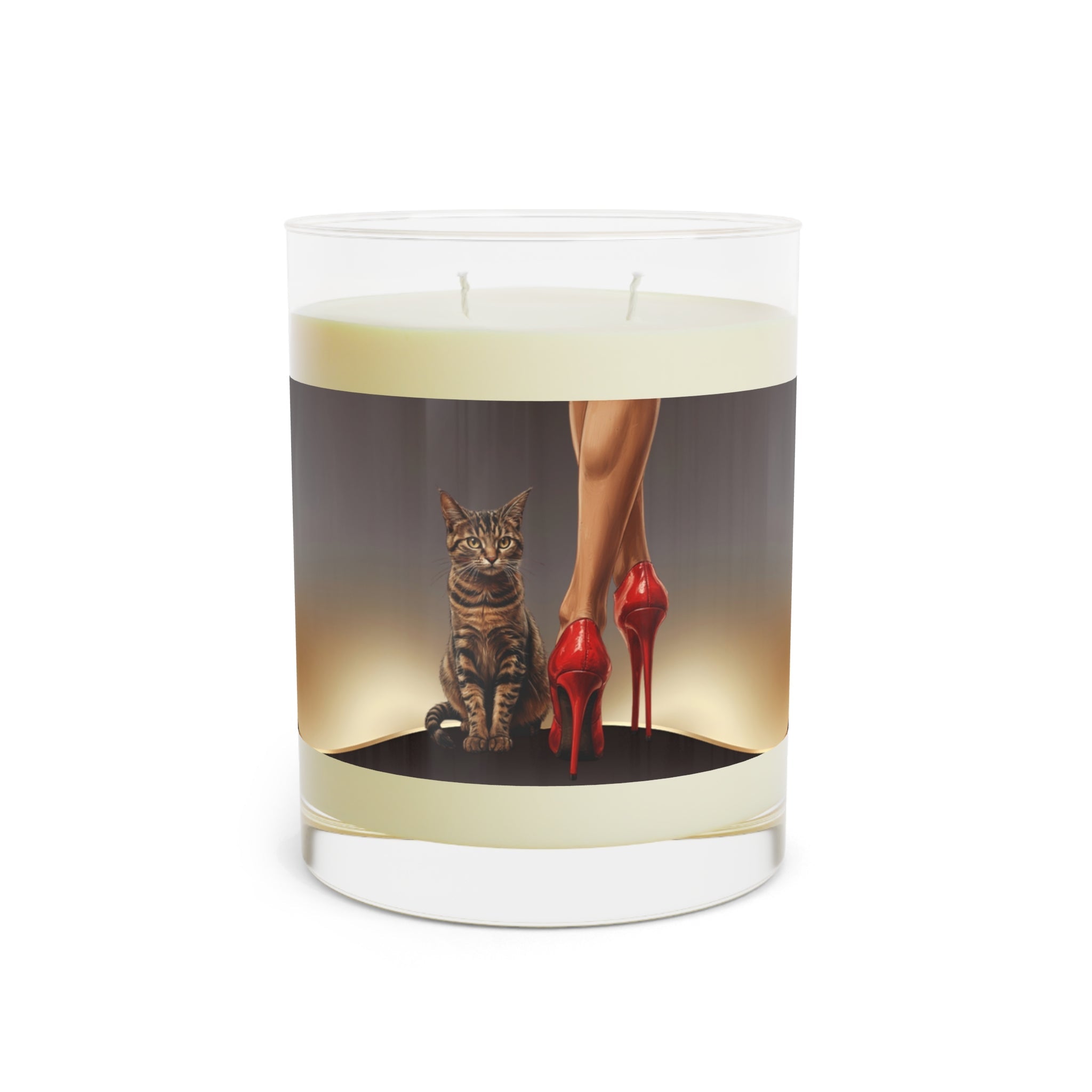 Red Heeled Cat Lady Scented Candle - 11oz Glass Candle - Decor, Scented Candles - EpiAl's Shop