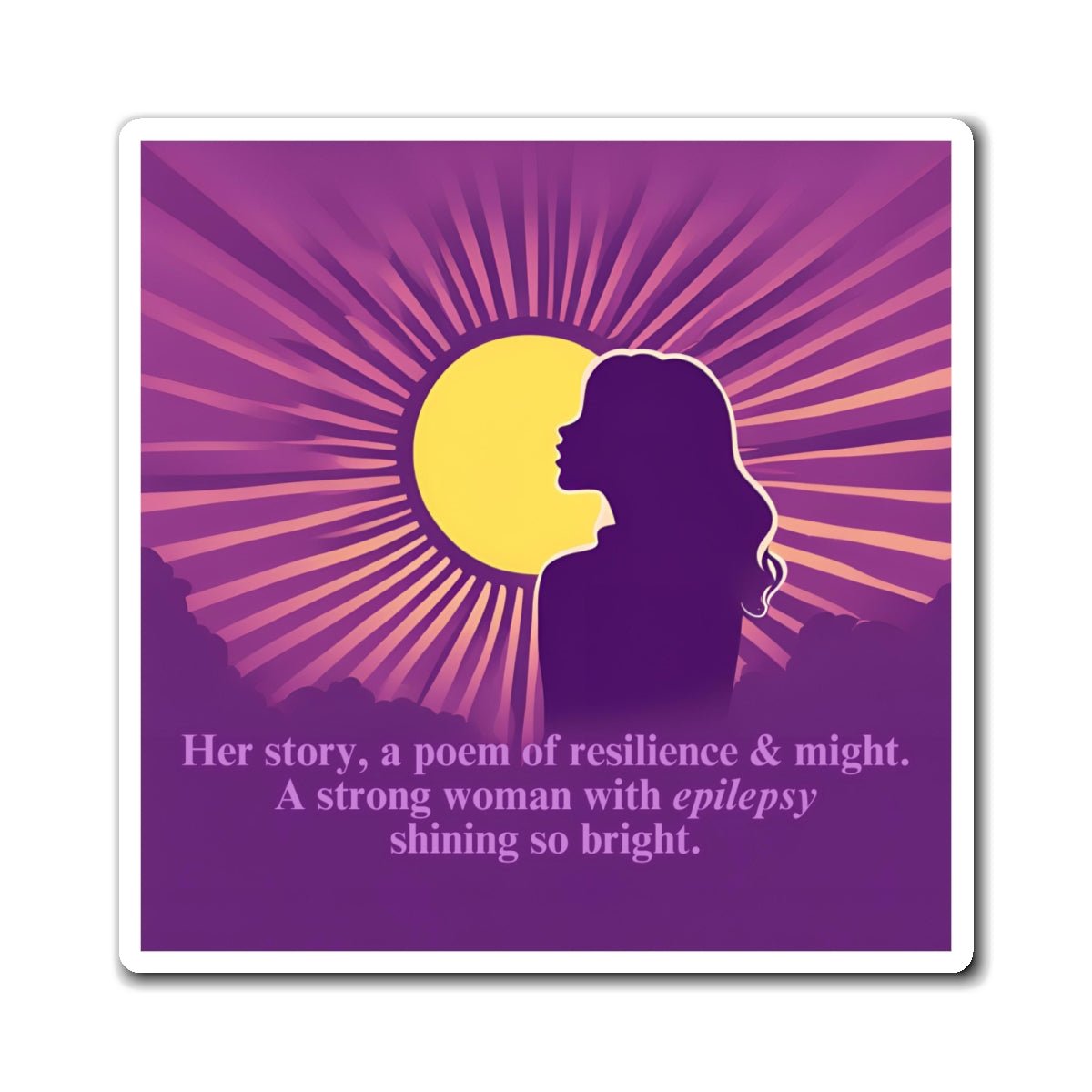 Resilience & Might Epilepsy Awareness Magnet - Decor, Kitchen, Magnets - EpiAl's Shop