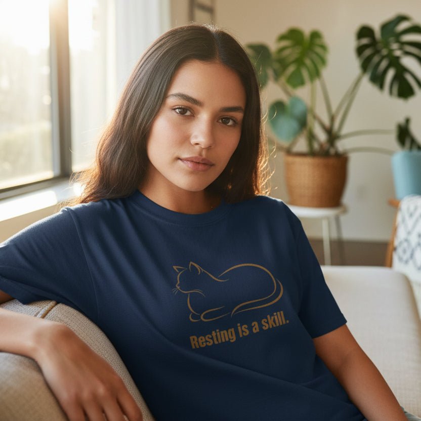 Resting Is a Skill Cat T-Shirt - Clothing, Unisex, T-Shirts - EpiAl's Shop