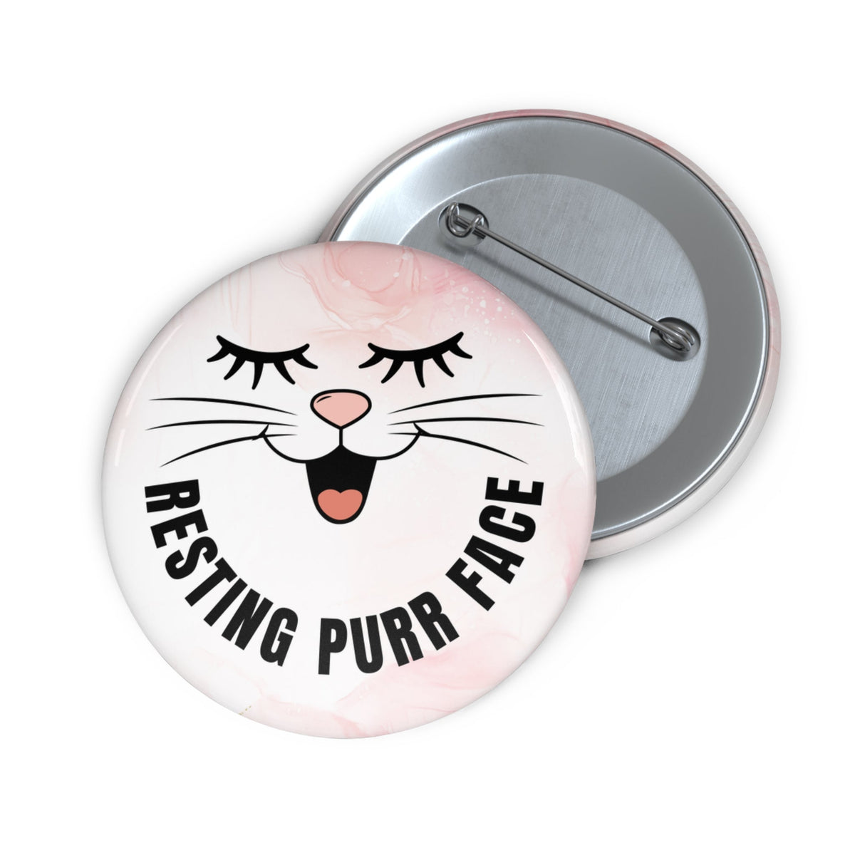 Resting Purr Face Cat Pin Button - Buttons, Pinback - EpiAl's Shop