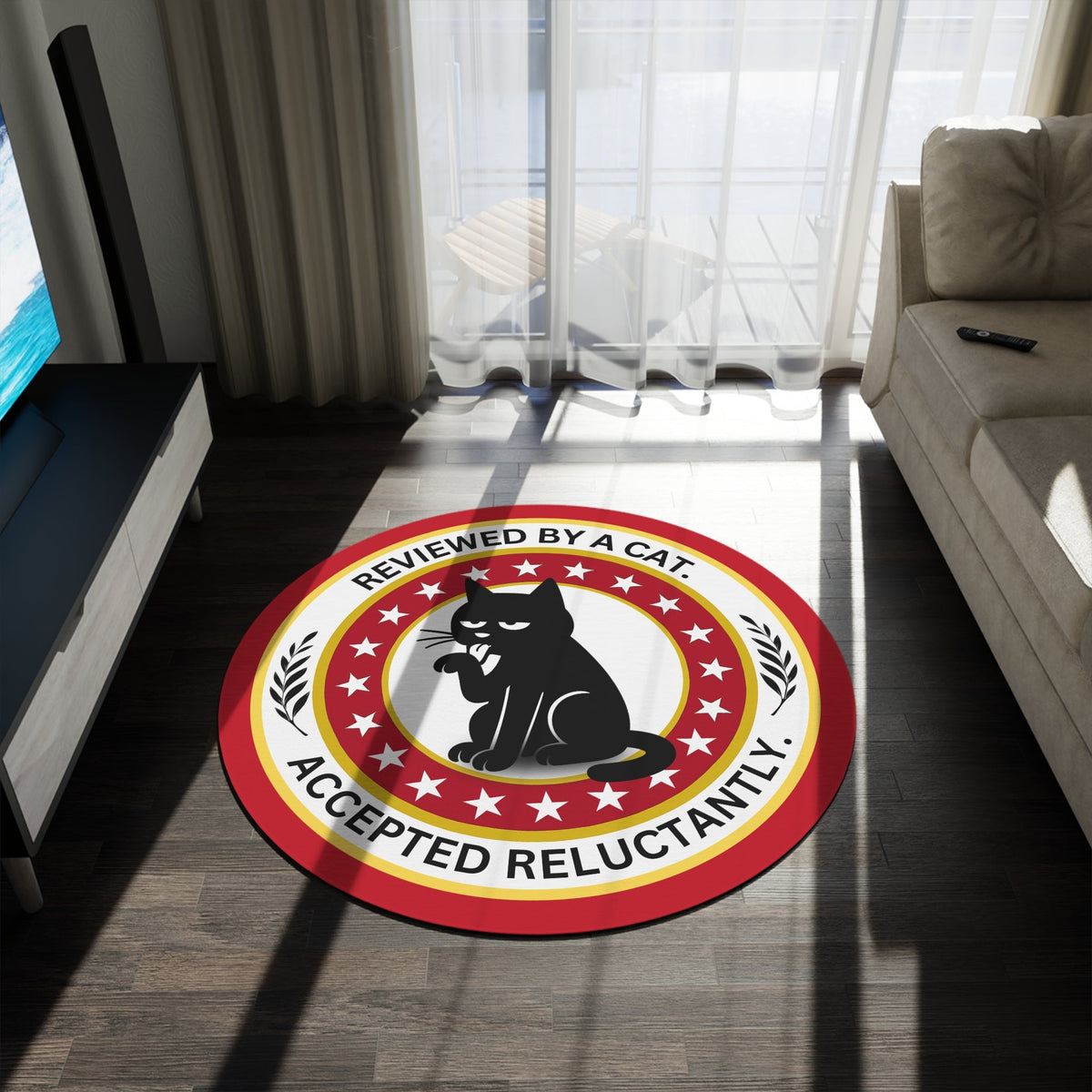 Reviewed by a Cat. Accepted Reluctantly. Round Rug - Decor, Rugs, Indoor - EpiAl's Shop