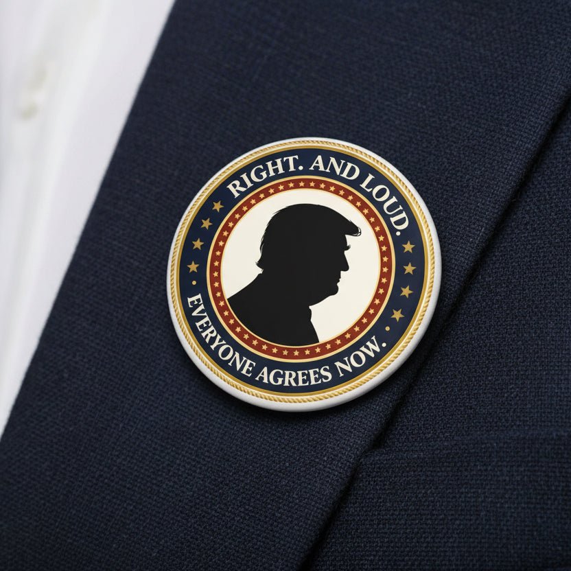 Right. And Loud. Everyone Agrees Now. Pinback Button - Buttons, Pinback - EpiAl's Shop