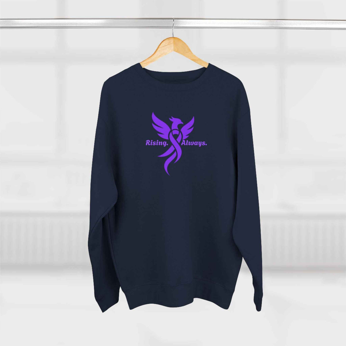 Rising Always Epilepsy Awareness Phoenix Ribbon Sweatshirt - Clothing, Unisex, Sweatshirts - EpiAl's Shop