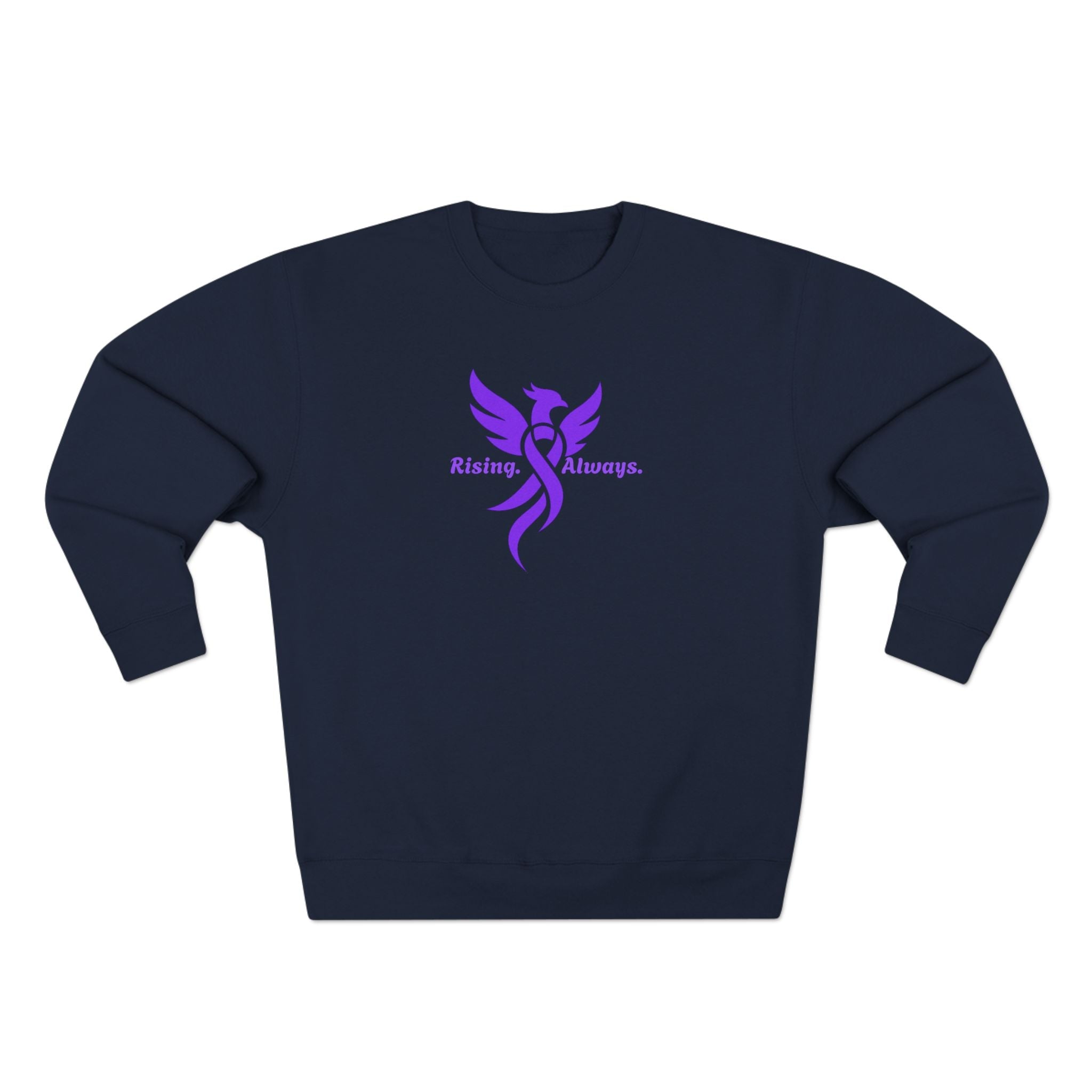 Rising Always Epilepsy Awareness Phoenix Ribbon Sweatshirt - Clothing, Unisex, Sweatshirts - EpiAl's Shop