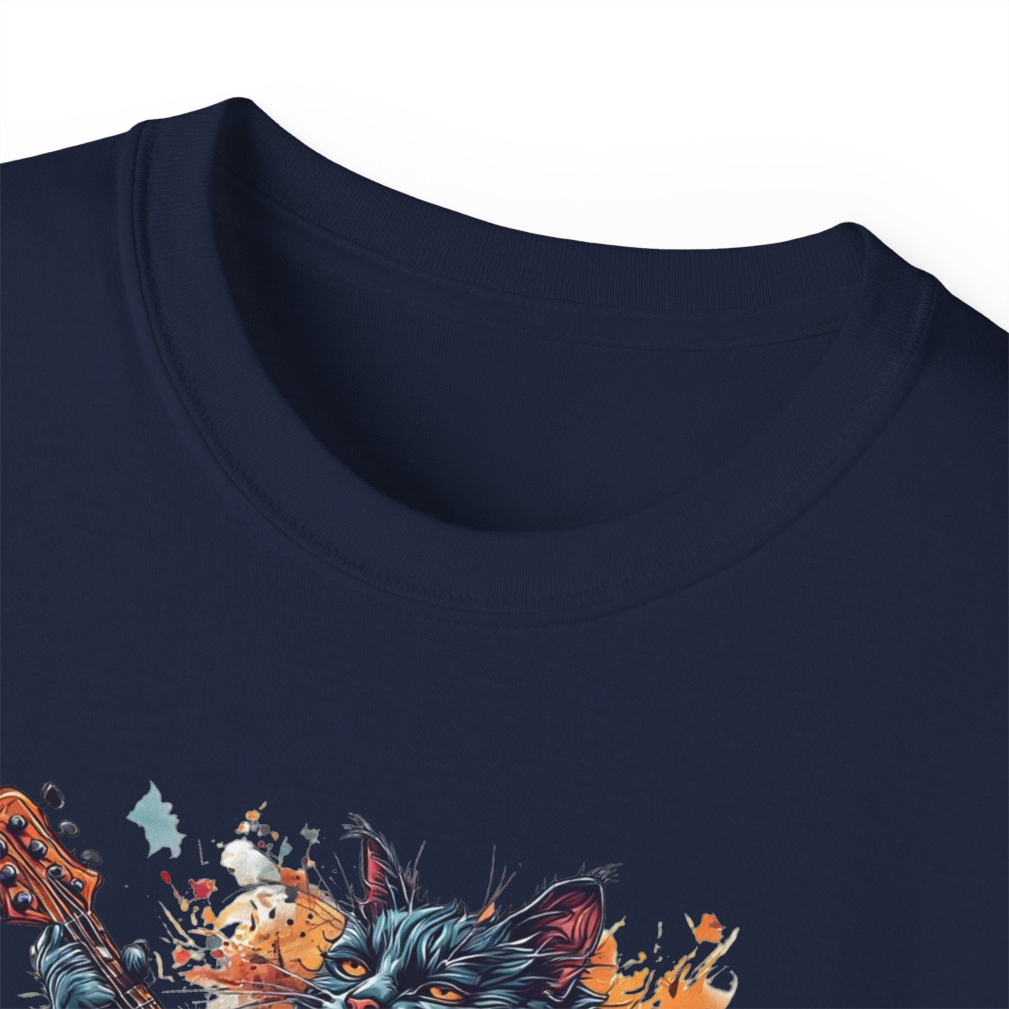 Rock On Cat Unisex Music Tee - Clothing, T-shirts - EpiAl's Shop