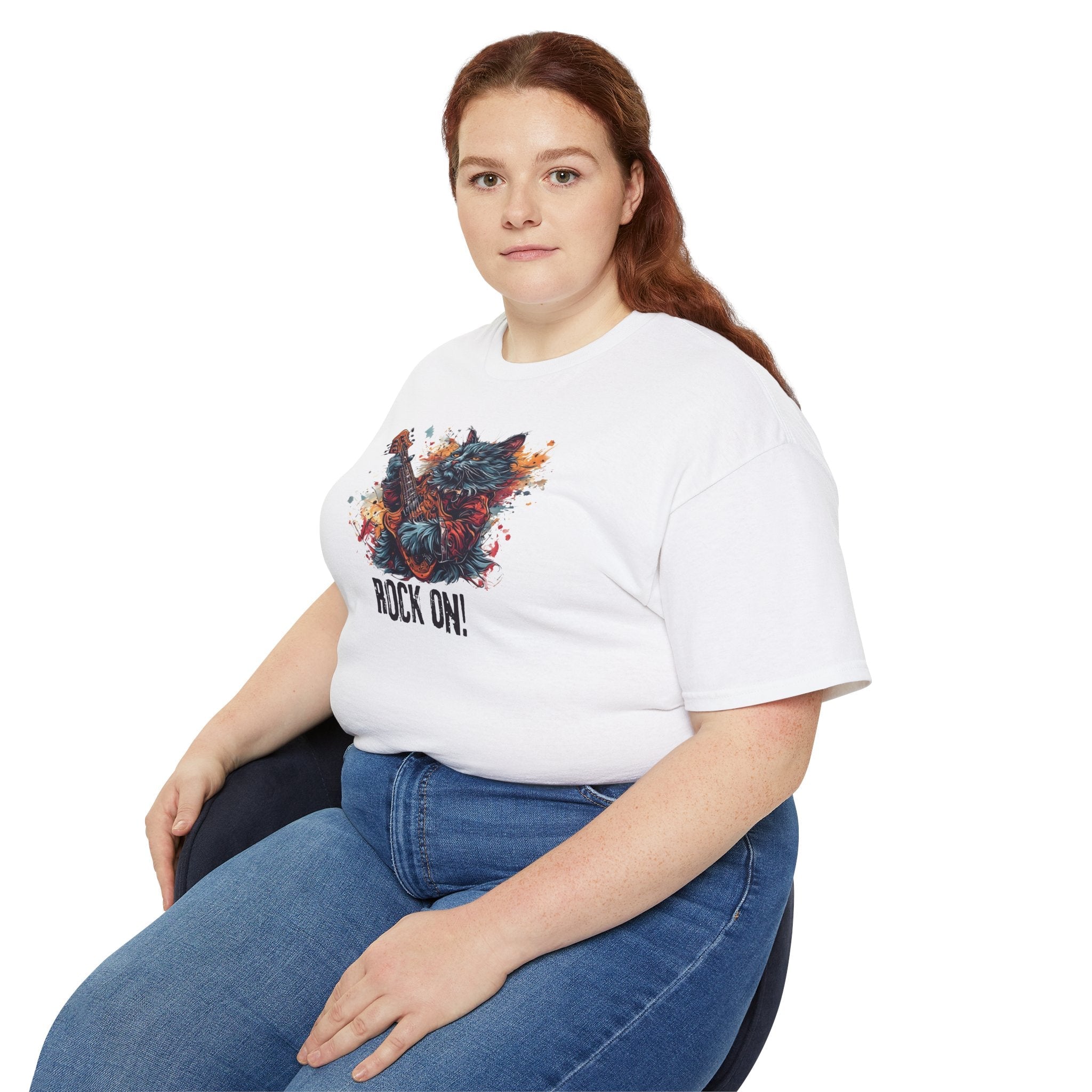 Rock On Cat Unisex Music Tee - Clothing, T-shirts - EpiAl's Shop