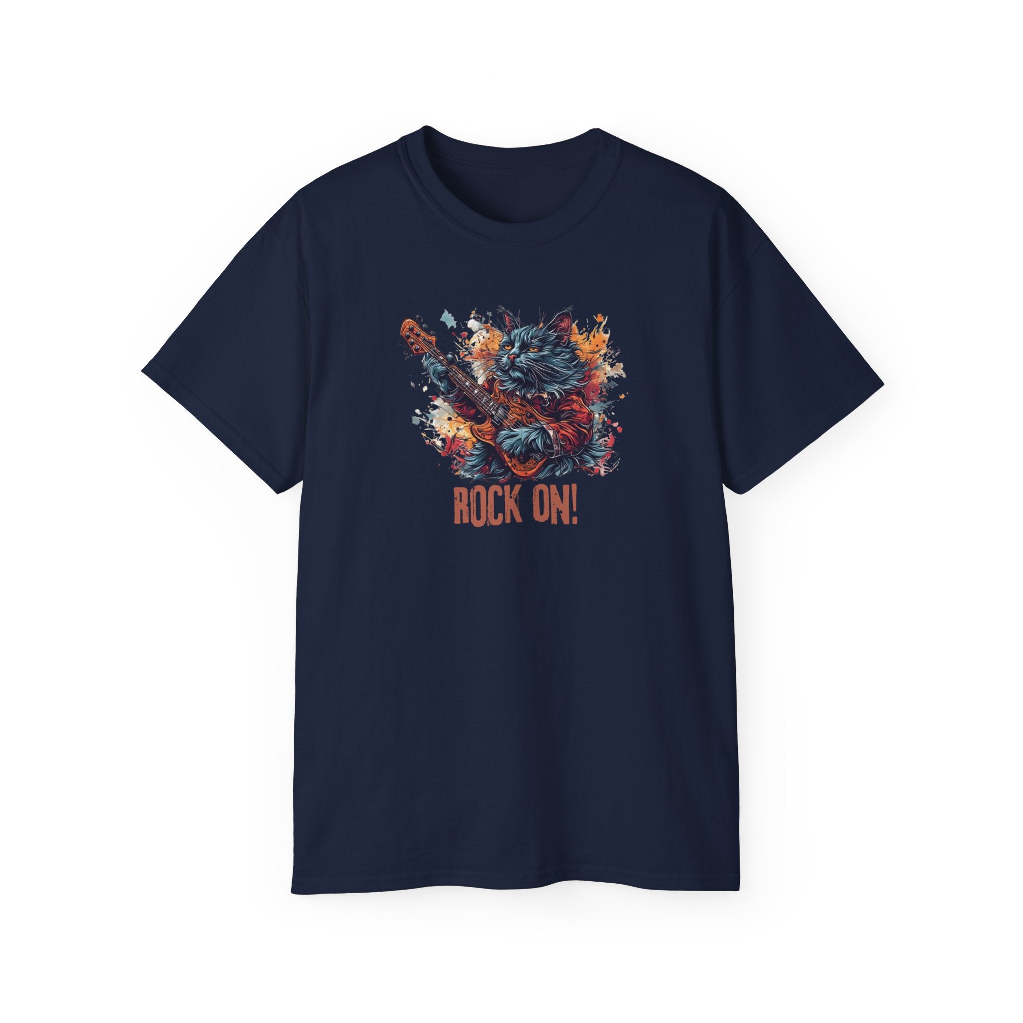 Rock On Cat Unisex Music Tee - Clothing, T-shirts - EpiAl's Shop