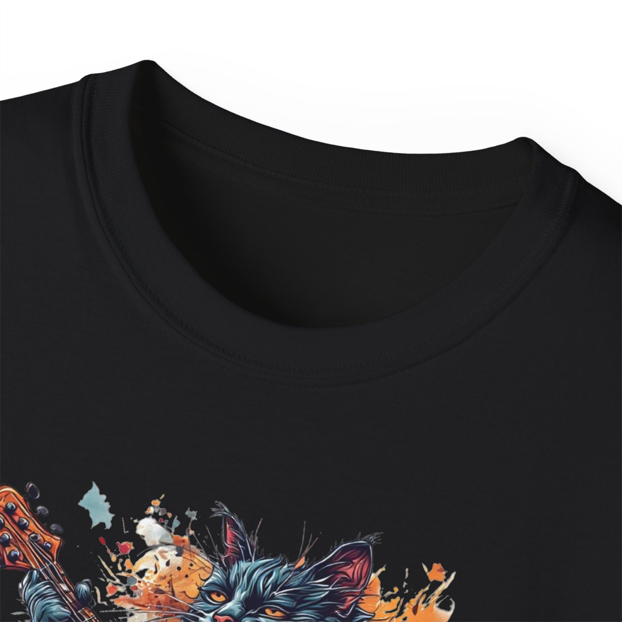 Rock On Cat Unisex Music Tee - Clothing, T-shirts - EpiAl's Shop