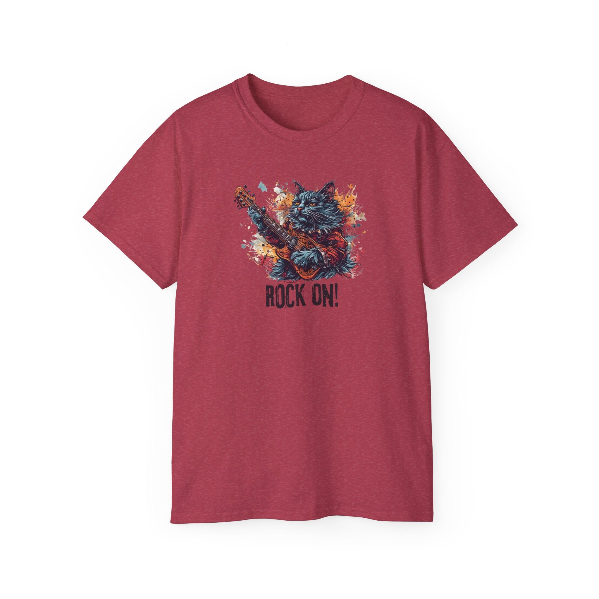 Rock On Cat Unisex Music Tee - Clothing, T-shirts - EpiAl's Shop