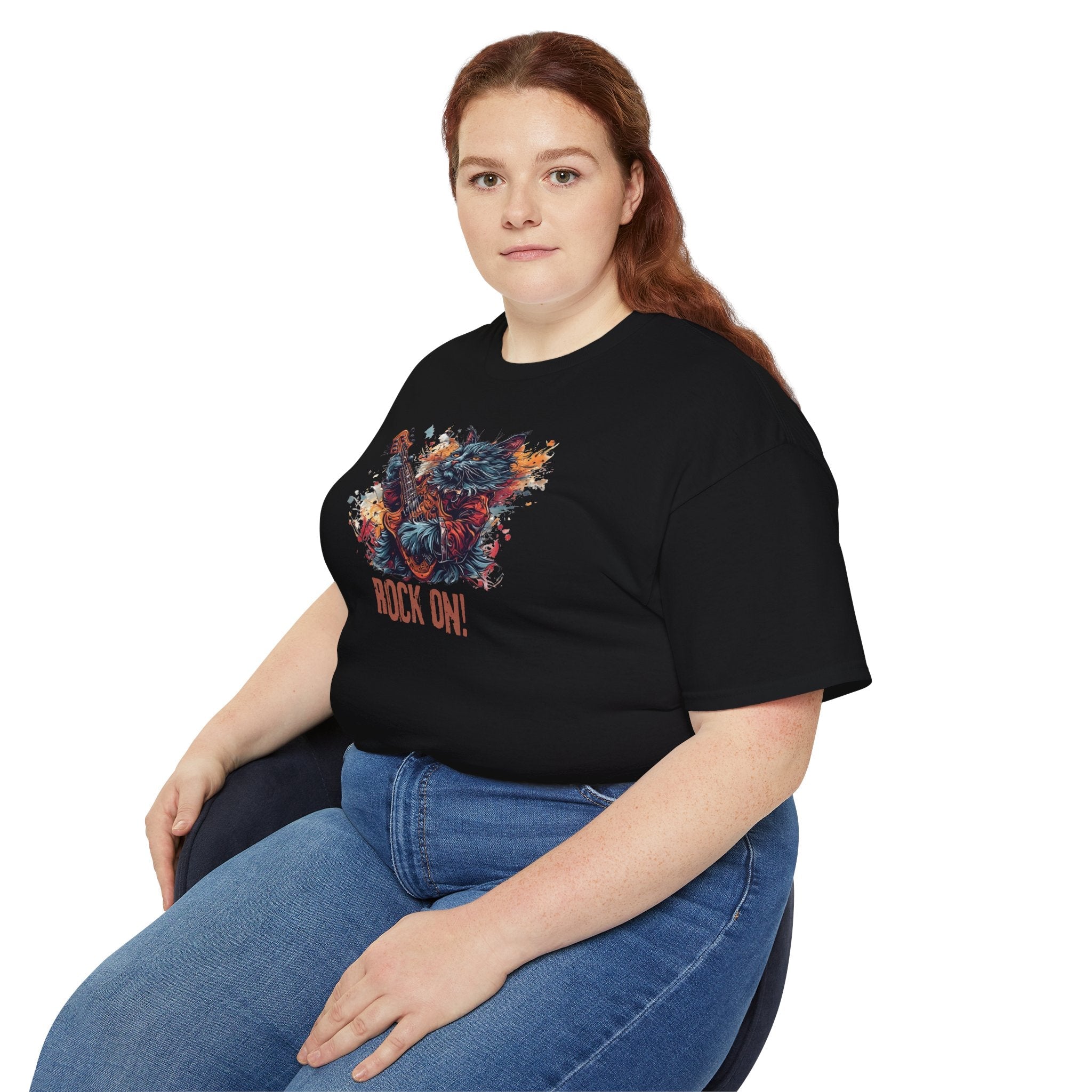 Rock On Cat Unisex Music Tee - Clothing, T-shirts - EpiAl's Shop