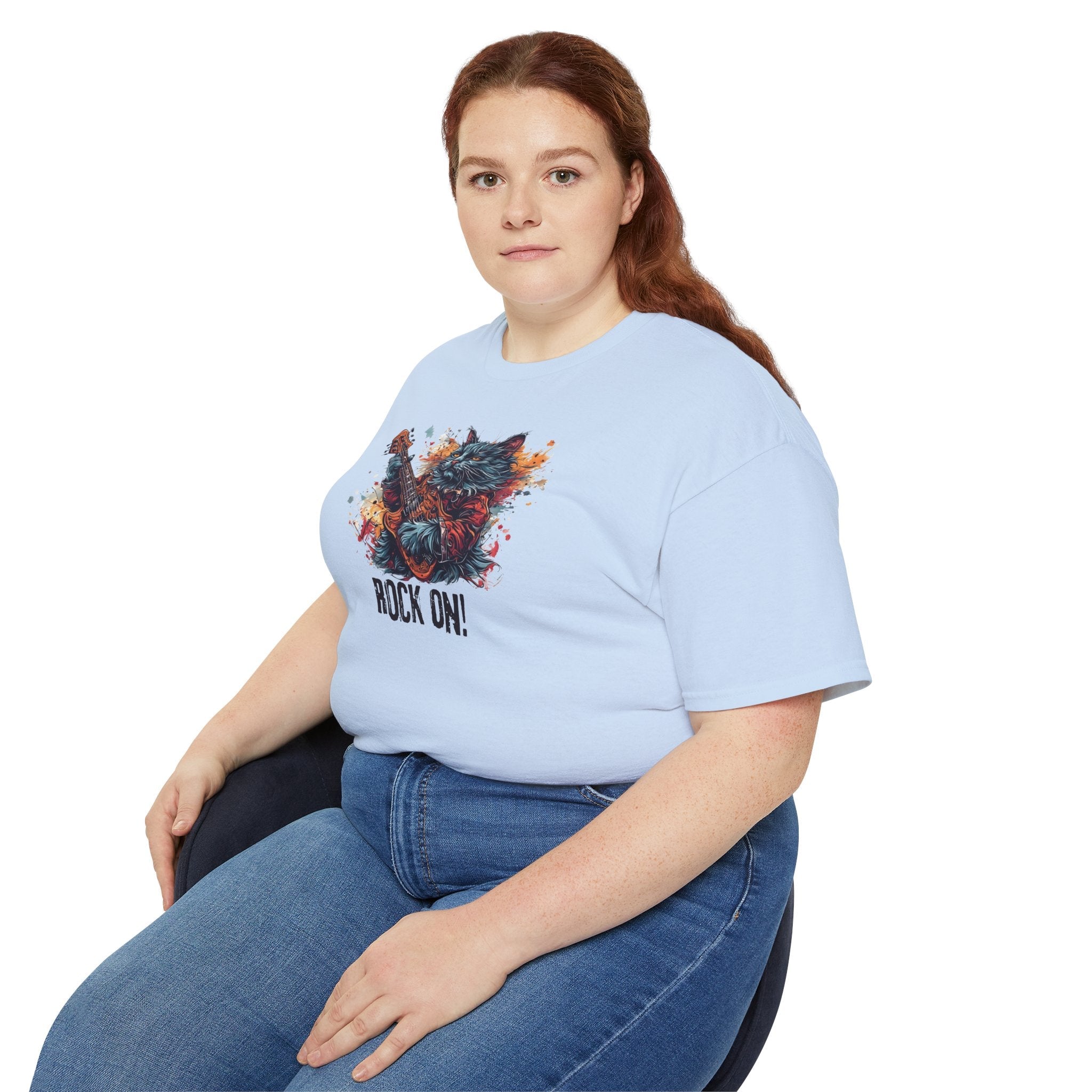 Rock On Cat Unisex Music Tee - Clothing, T-shirts - EpiAl's Shop