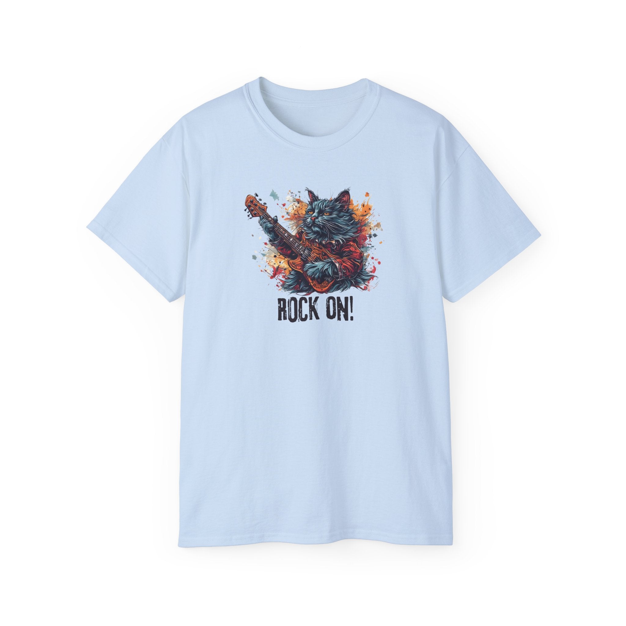 Rock On Cat Unisex Music Tee - Clothing, T-shirts - EpiAl's Shop