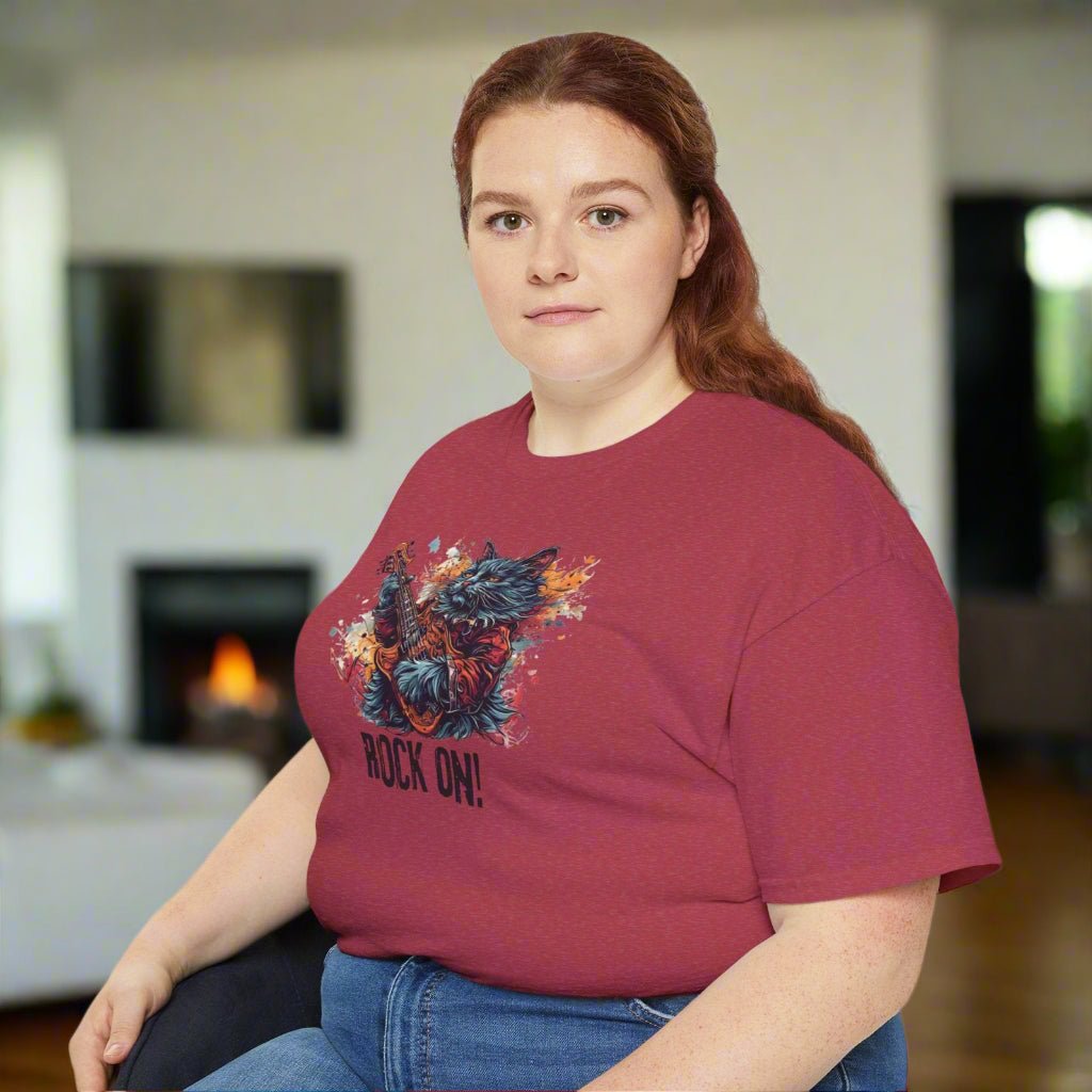 Rock On Cat Unisex Music Tee - Clothing, T-shirts - EpiAl's Shop