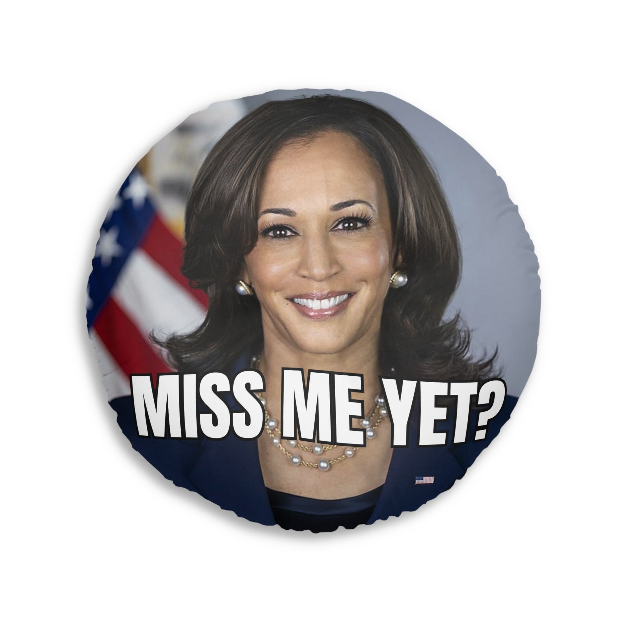 Round Tufted Floor Pillow - 'Miss Me Yet?' Statement Cushion - Decor, Home, Pillows - EpiAl's Shop