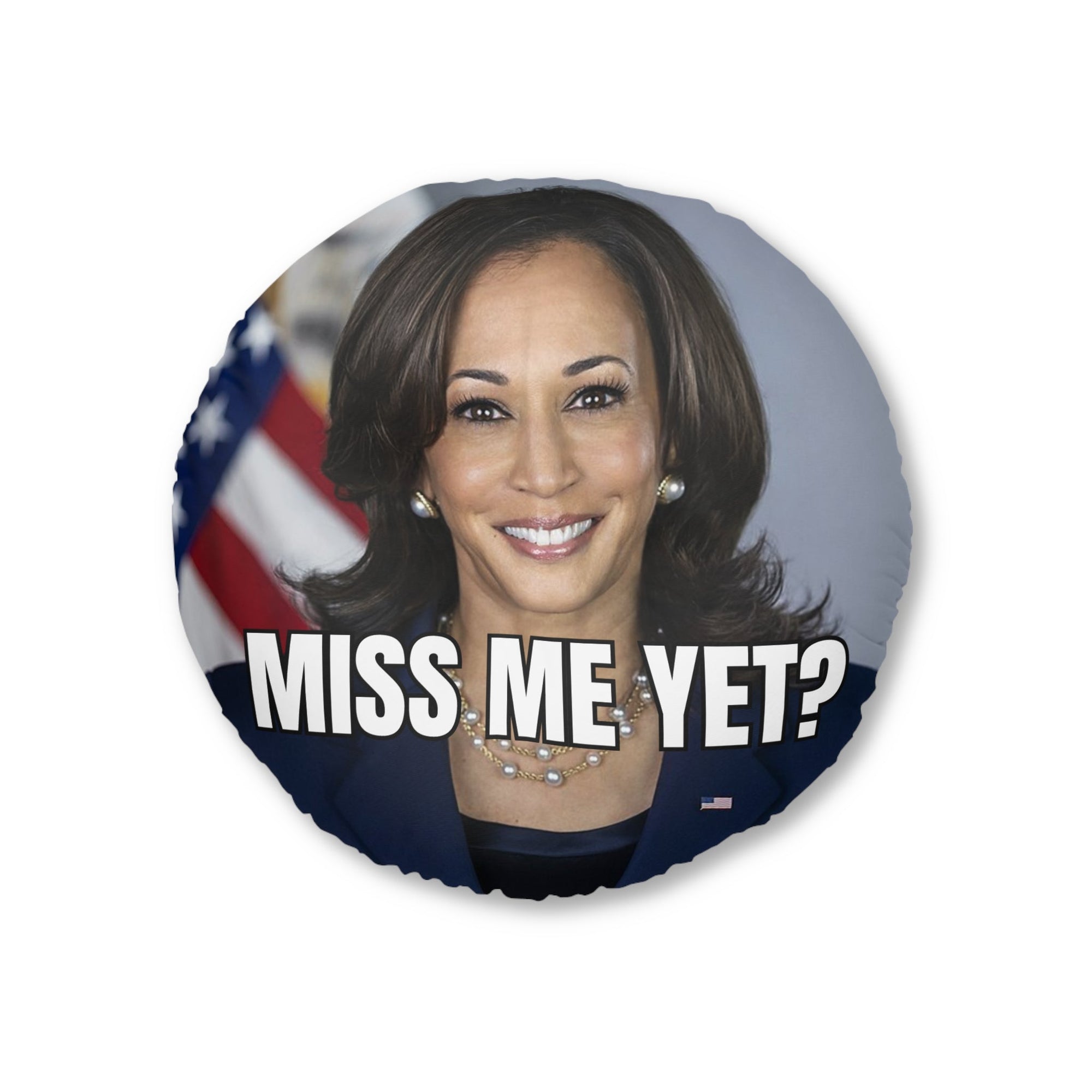 Round Tufted Floor Pillow - 'Miss Me Yet?' Statement Cushion - Decor, Home, Pillows - EpiAl's Shop
