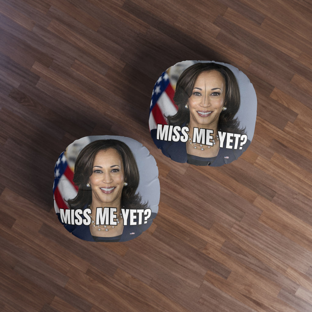Round Tufted Floor Pillow - 'Miss Me Yet?' Statement Cushion - Decor, Home, Pillows - EpiAl's Shop