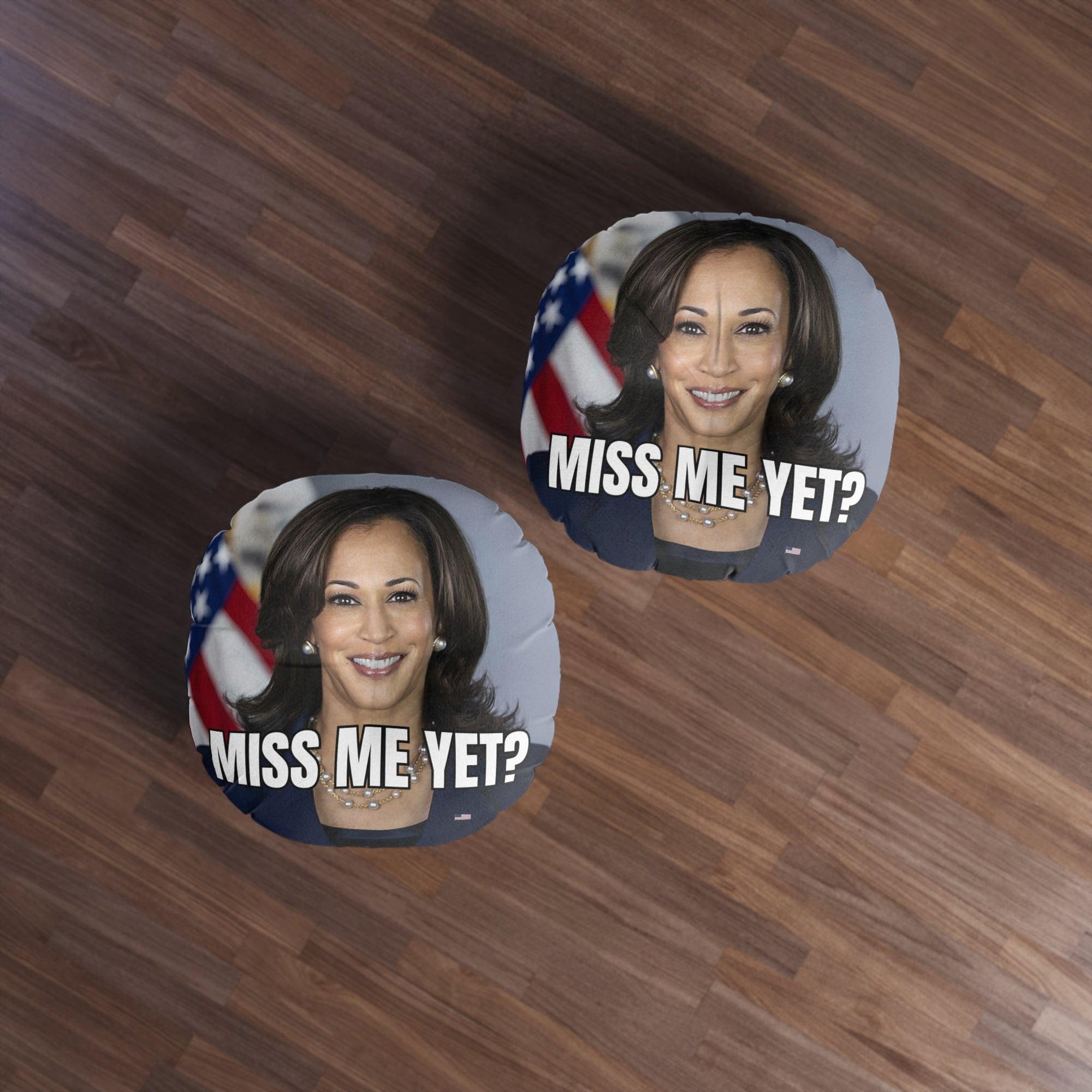 Round Tufted Floor Pillow - 'Miss Me Yet?' Statement Cushion - Decor, Home, Pillows - EpiAl's Shop