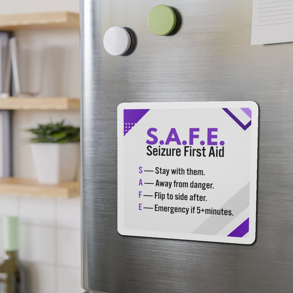 S.A.F.E. Seizure First Aid Magnet – Epilepsy Awareness Emergency Guide - Magnets, Indoor & Outdoor - EpiAl's Shop