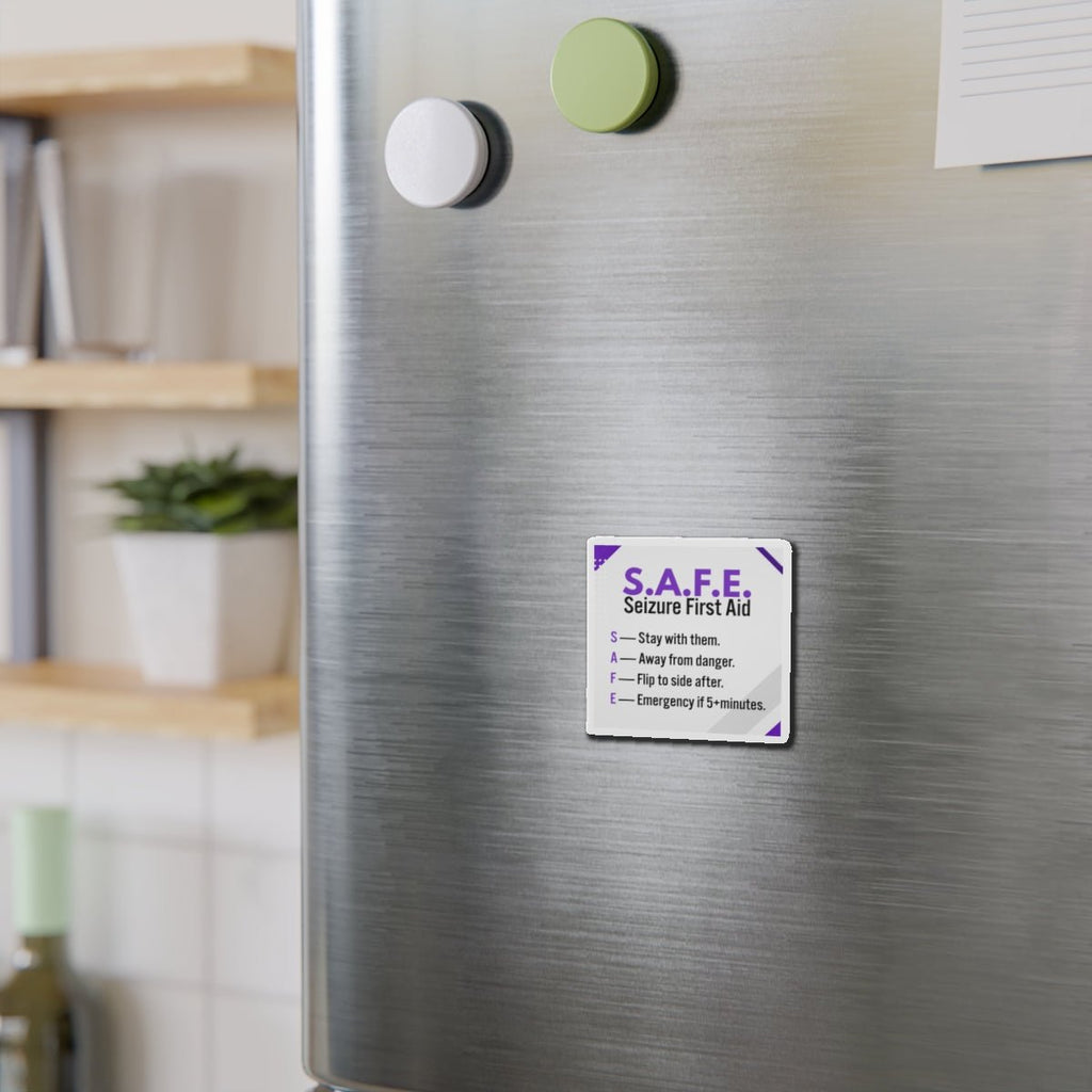 S.A.F.E. Seizure First Aid Magnet – Epilepsy Awareness Emergency Guide - Magnets, Indoor & Outdoor - EpiAl's Shop