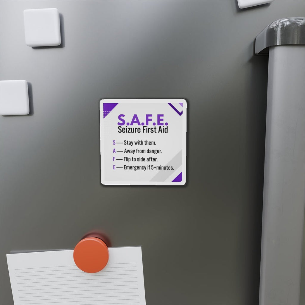S.A.F.E. Seizure First Aid Magnet – Epilepsy Awareness Emergency Guide - Magnets, Indoor & Outdoor - EpiAl's Shop