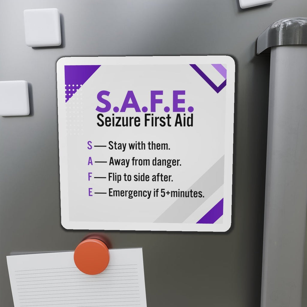 S.A.F.E. Seizure First Aid Magnet – Epilepsy Awareness Emergency Guide - Magnets, Indoor & Outdoor - EpiAl's Shop