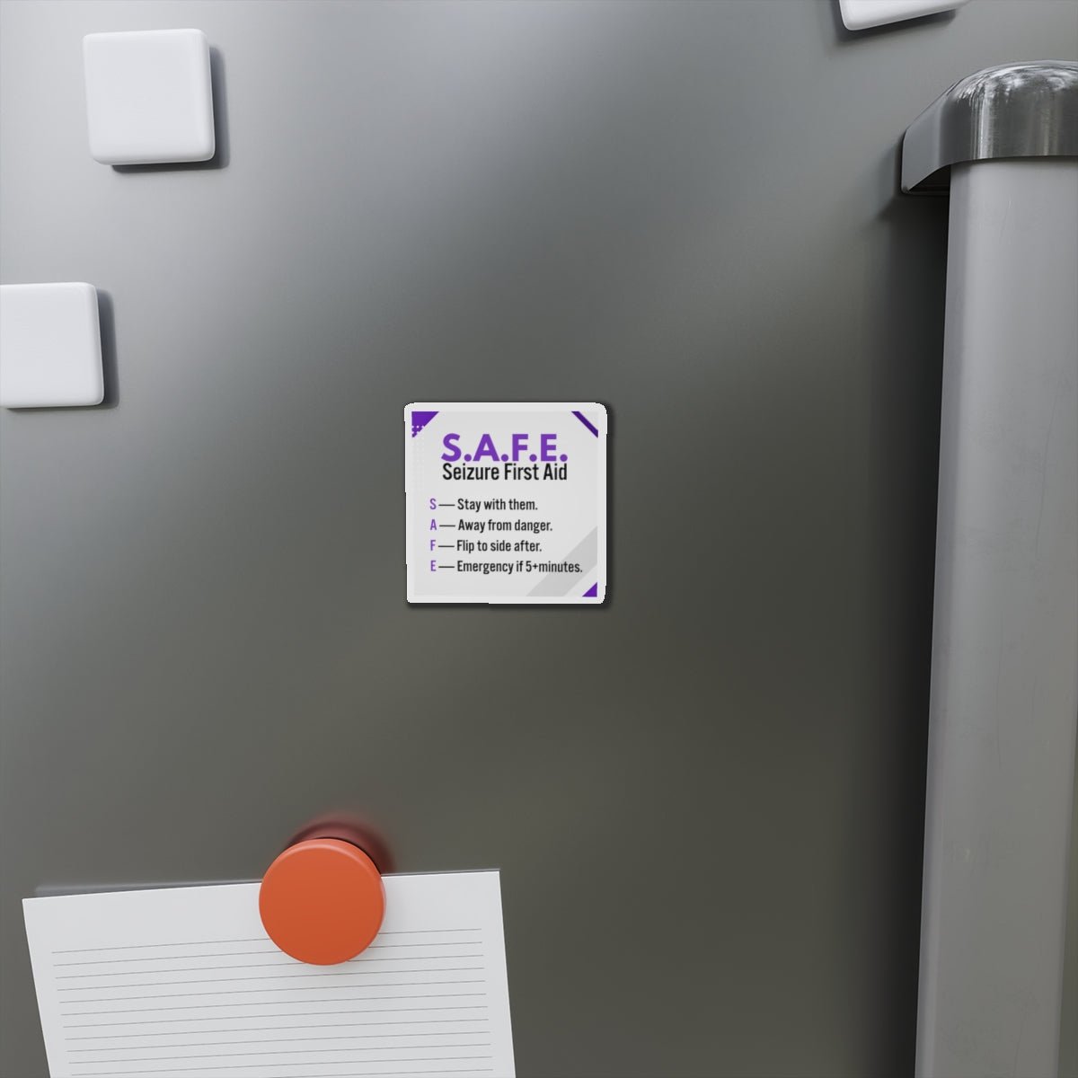 S.A.F.E. Seizure First Aid Magnet – Epilepsy Awareness Emergency Guide - Magnets, Indoor & Outdoor - EpiAl's Shop