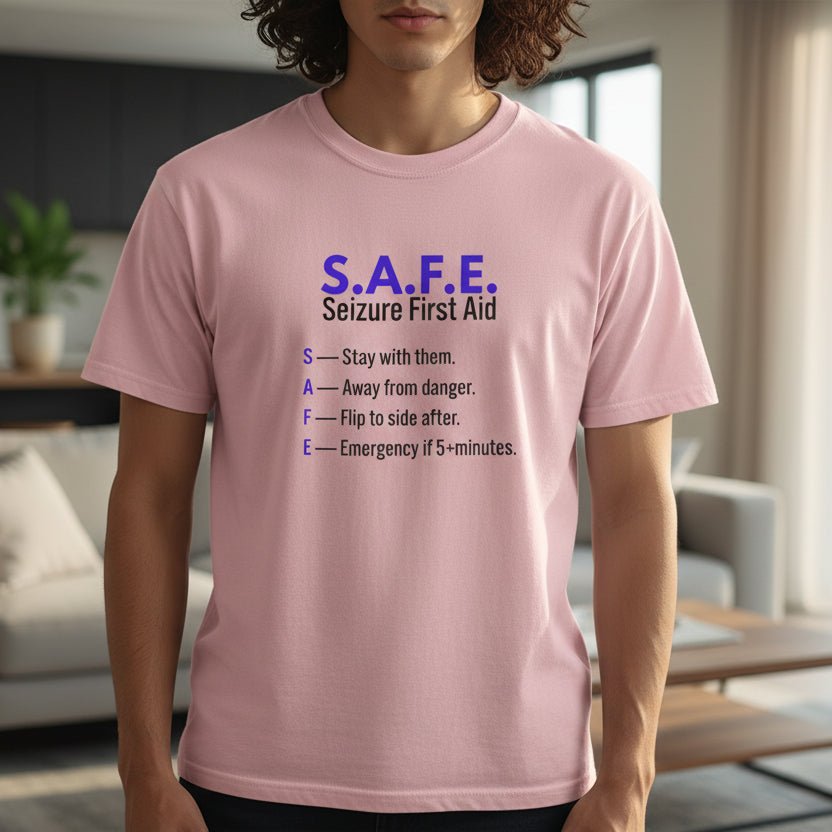 S.A.F.E. Seizure First Aid T-Shirt – Epilepsy Awareness Education Tee - Clothing, Women, T-Shirts - EpiAl's Shop