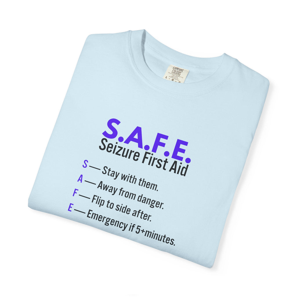 S.A.F.E. Seizure First Aid T-Shirt – Epilepsy Awareness Education Tee - Clothing, Women, T-Shirts - EpiAl's Shop
