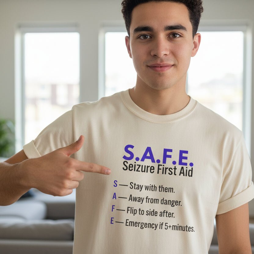 S.A.F.E. Seizure First Aid T-Shirt – Epilepsy Awareness Education Tee - Clothing, Women, T-Shirts - EpiAl's Shop
