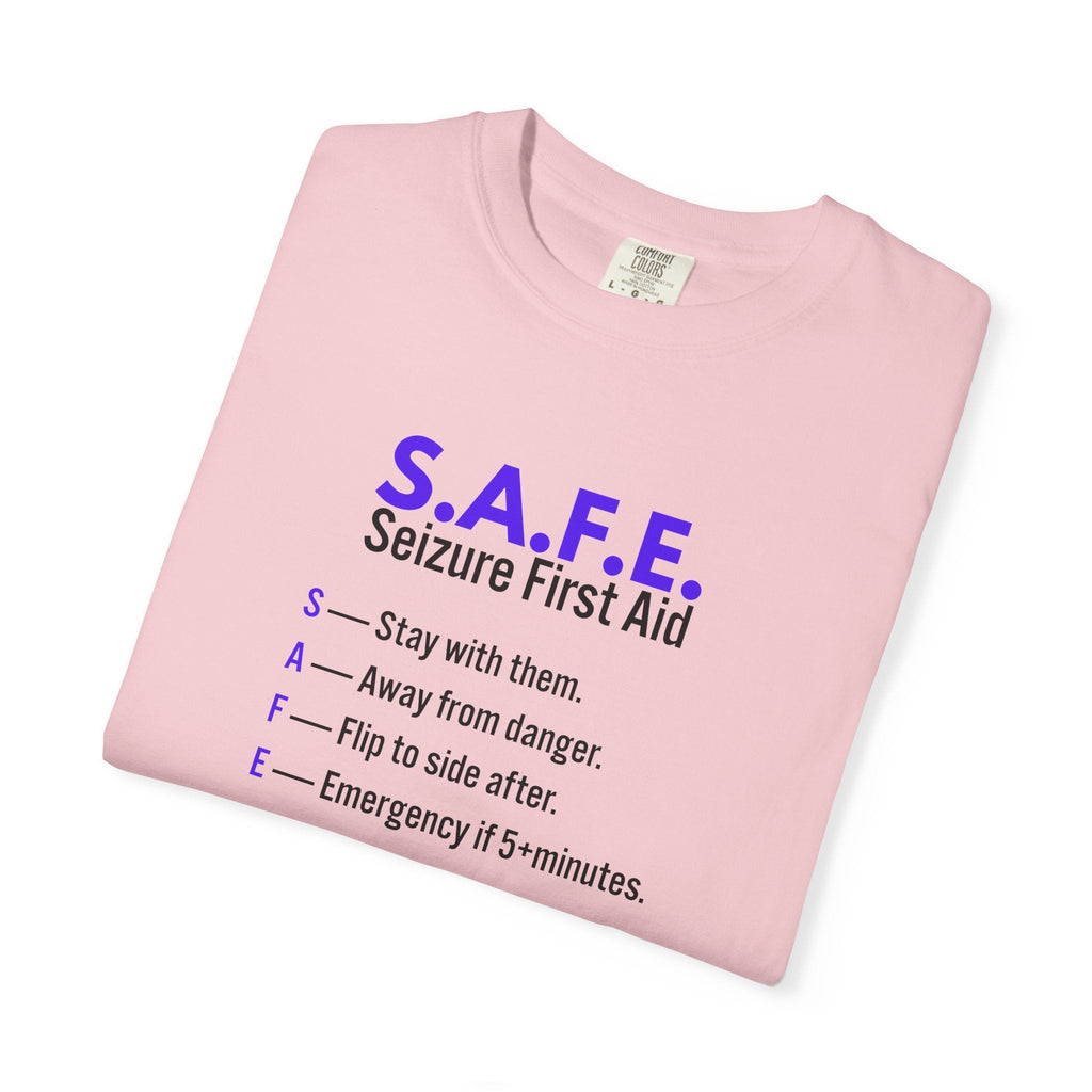 S.A.F.E. Seizure First Aid T-Shirt – Epilepsy Awareness Education Tee - Clothing, Women, T-Shirts - EpiAl's Shop