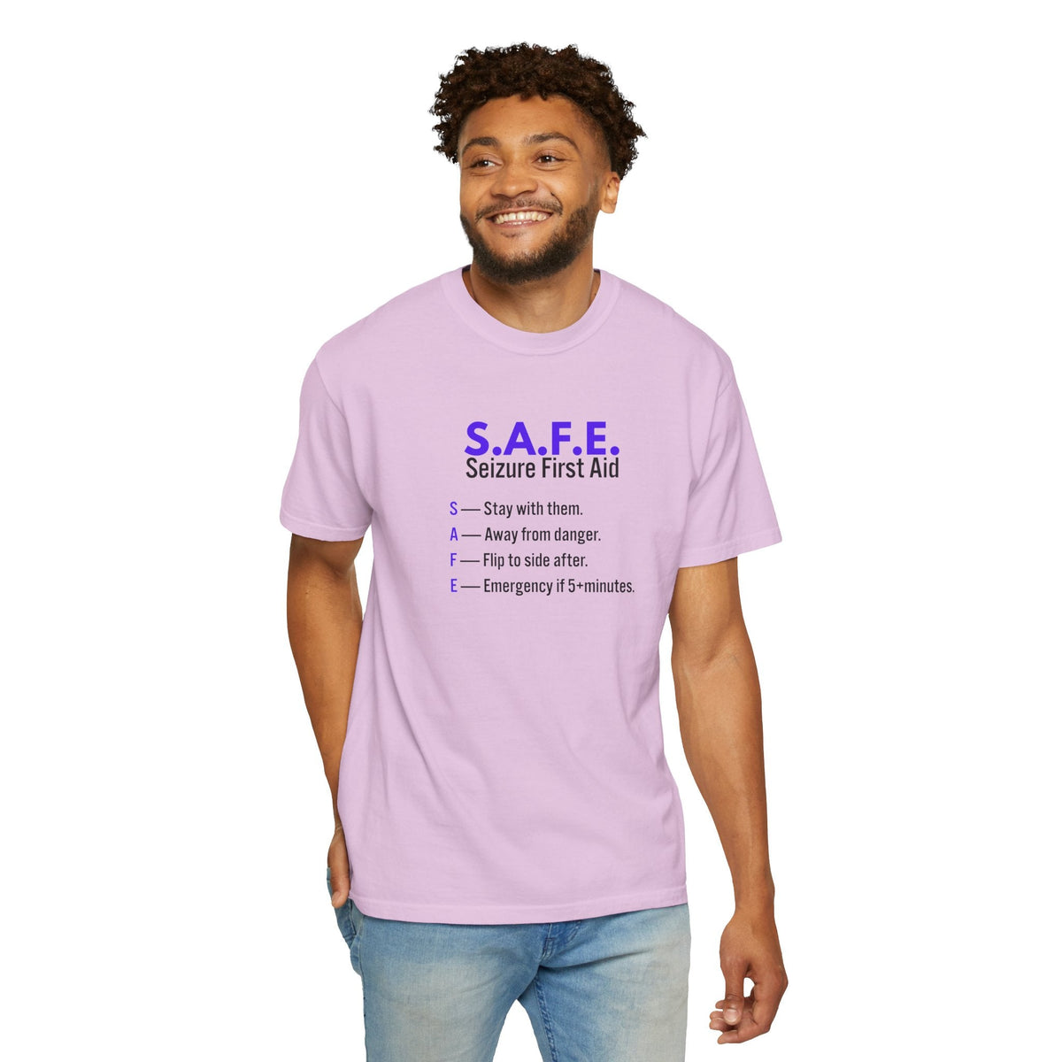 S.A.F.E. Seizure First Aid T-Shirt – Epilepsy Awareness Education Tee - Clothing, Women, T-Shirts - EpiAl's Shop