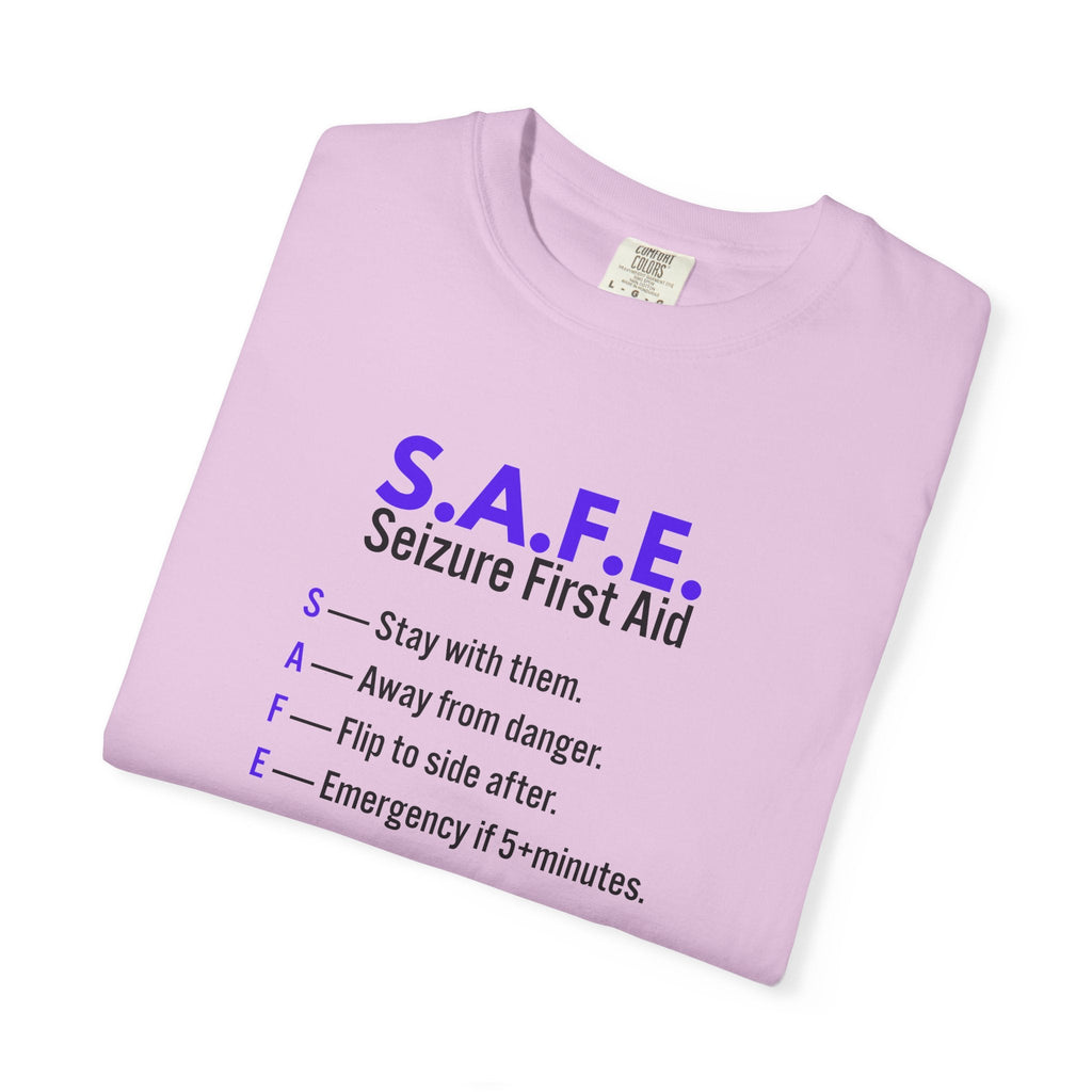 S.A.F.E. Seizure First Aid T-Shirt – Epilepsy Awareness Education Tee - Clothing, Women, T-Shirts - EpiAl's Shop
